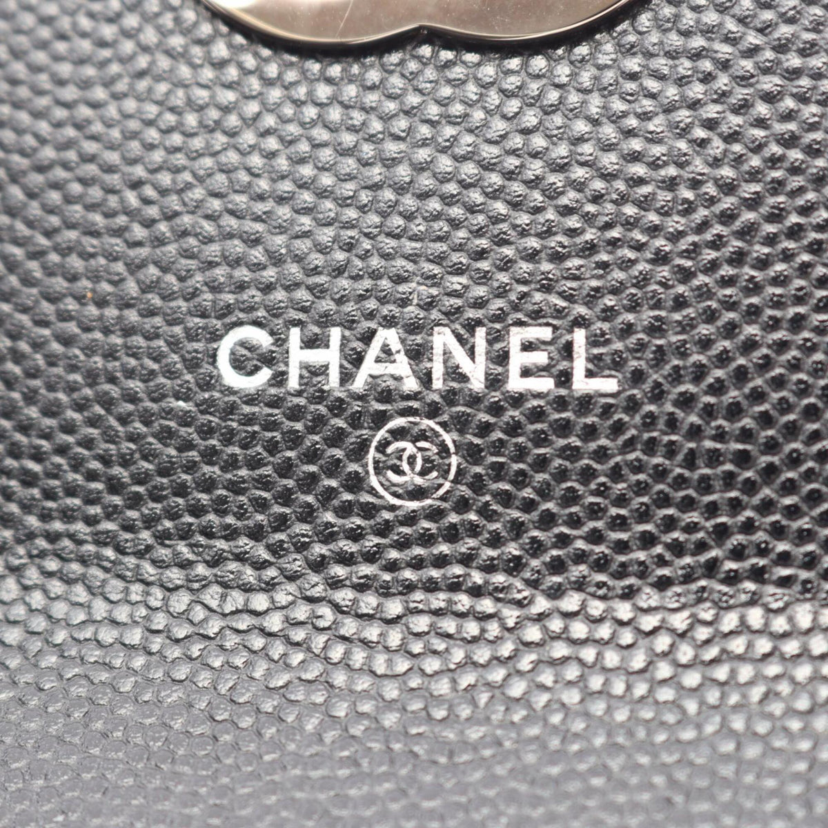 Chanel Black Grained Calfskin Handbag Shoulder Bag (Pre-Owned)