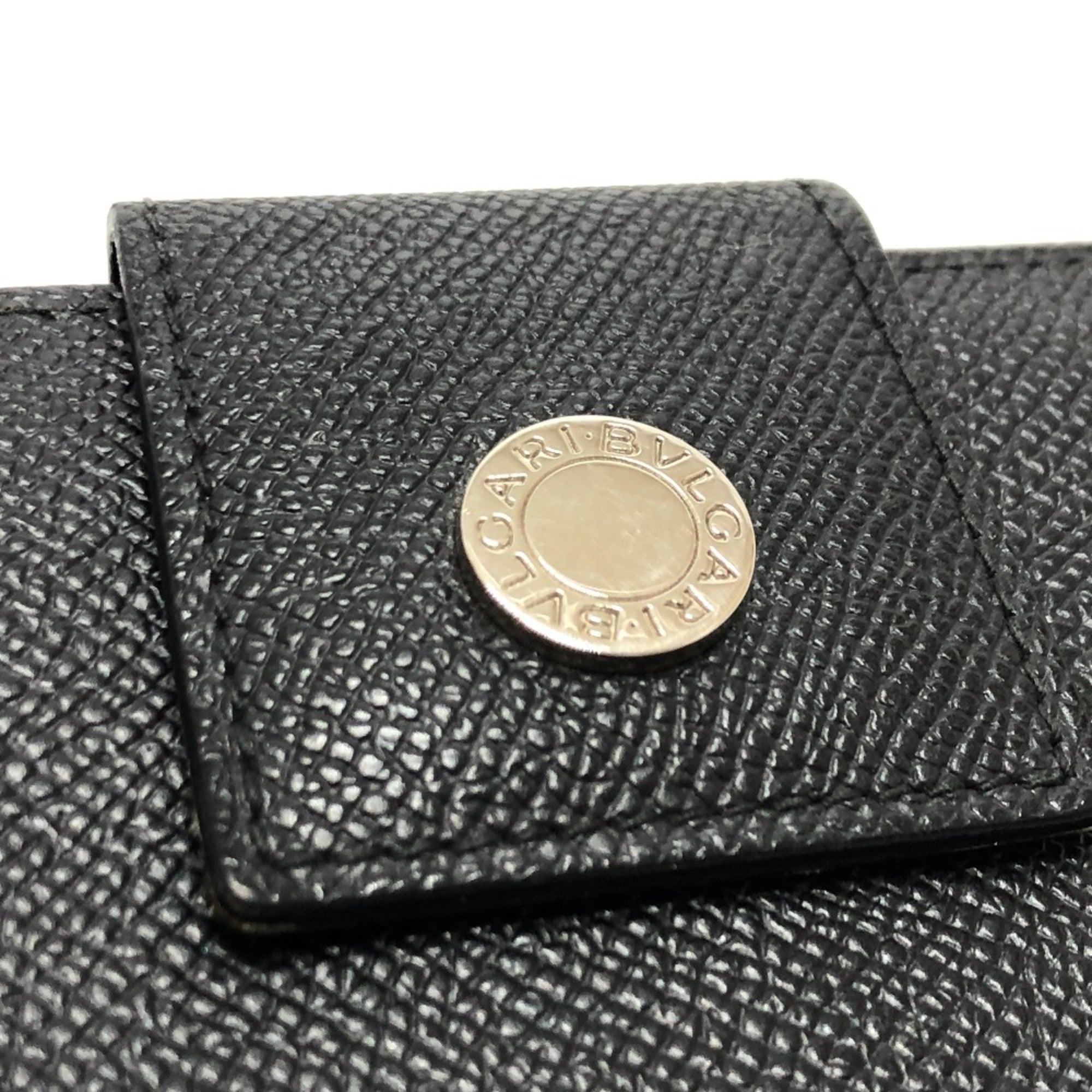 Bvlgari Black Leather Long Wallet (Bi-Fold) (Pre-Owned)
