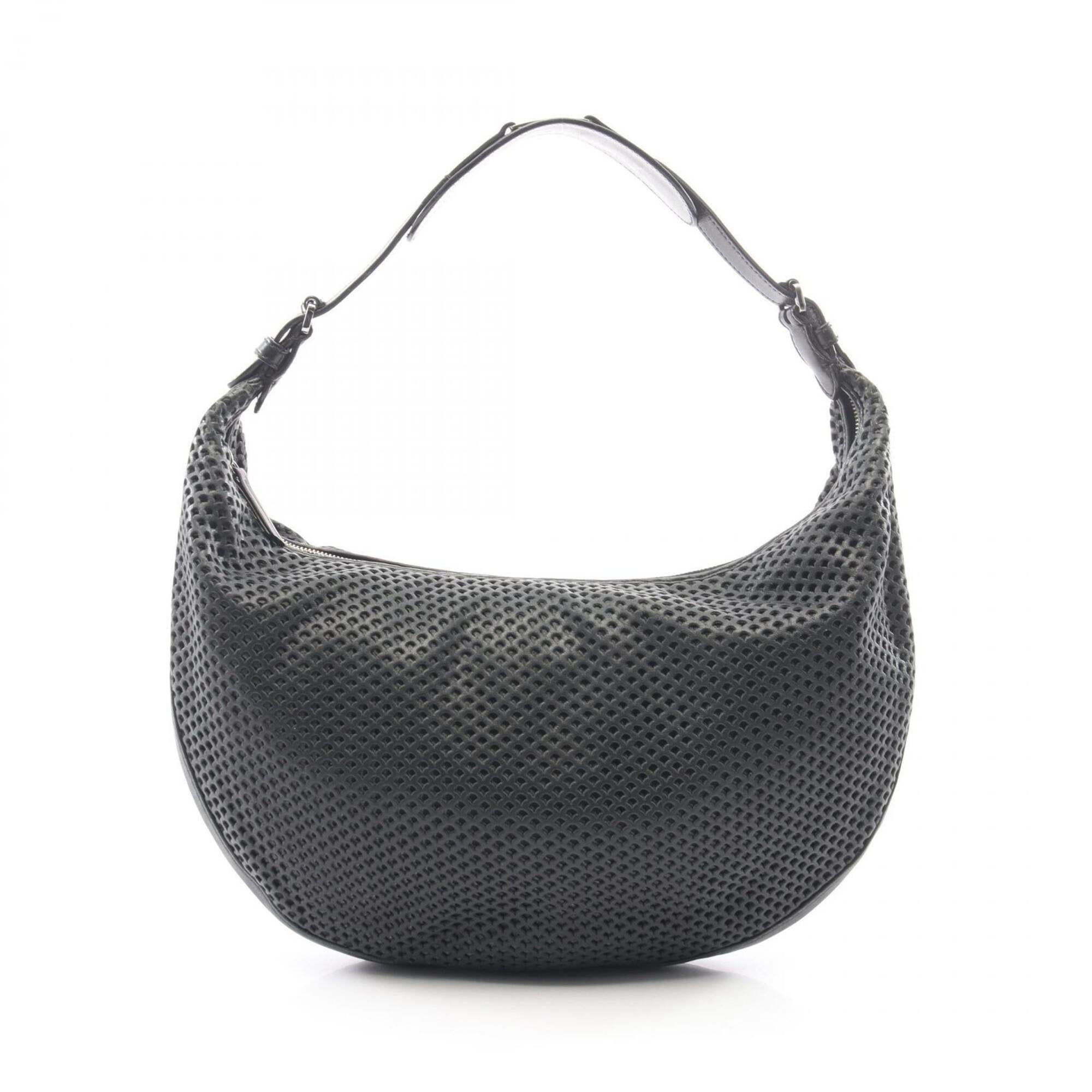 Christian Dior Black Leather Handbag Shoulder Bag (Pre-Owned)