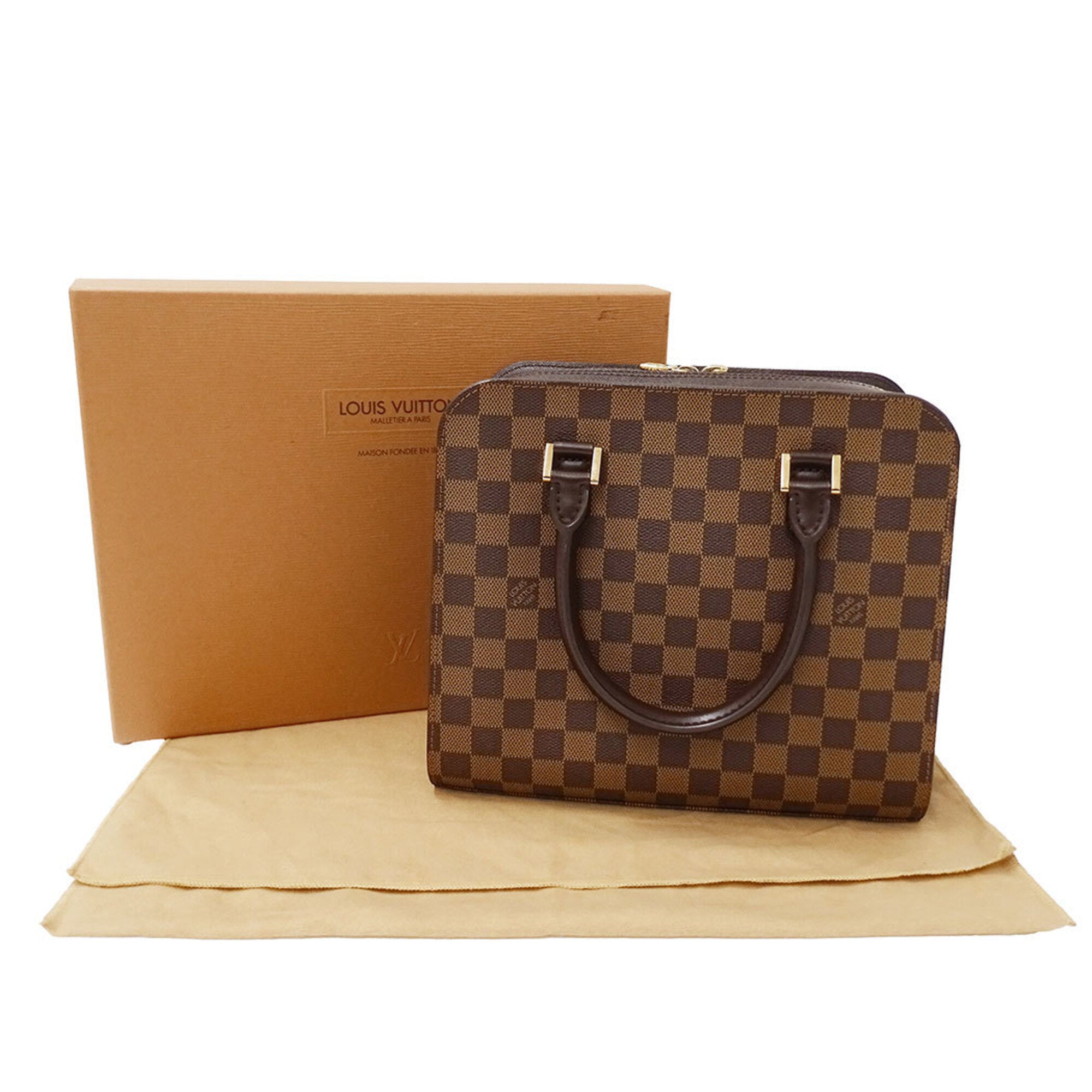 Louis Vuitton Brown Damier Canvas Handbag (Pre-Owned)