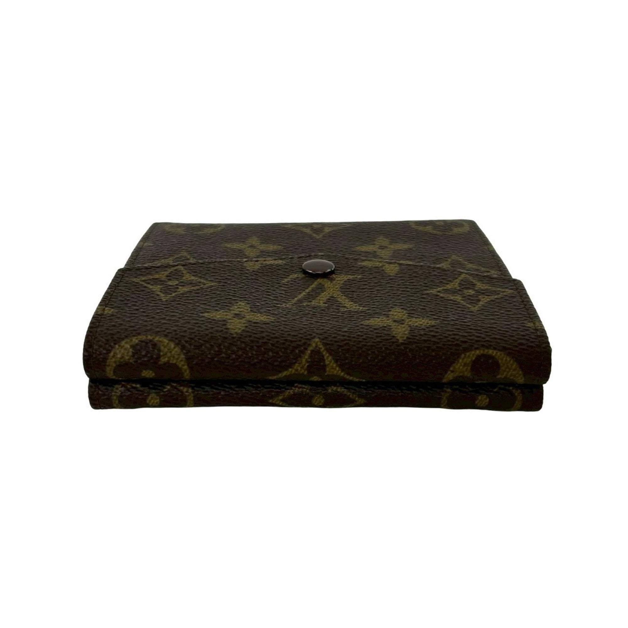 Louis Vuitton Brown Leather Pvc Wallet (Tri-Fold) (Pre-Owned)