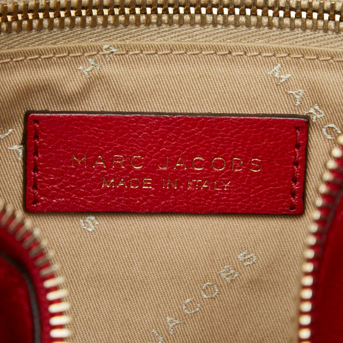 Marc Jacobs Red Color Leather Handbag Shoulder Bag (Pre-Owned)