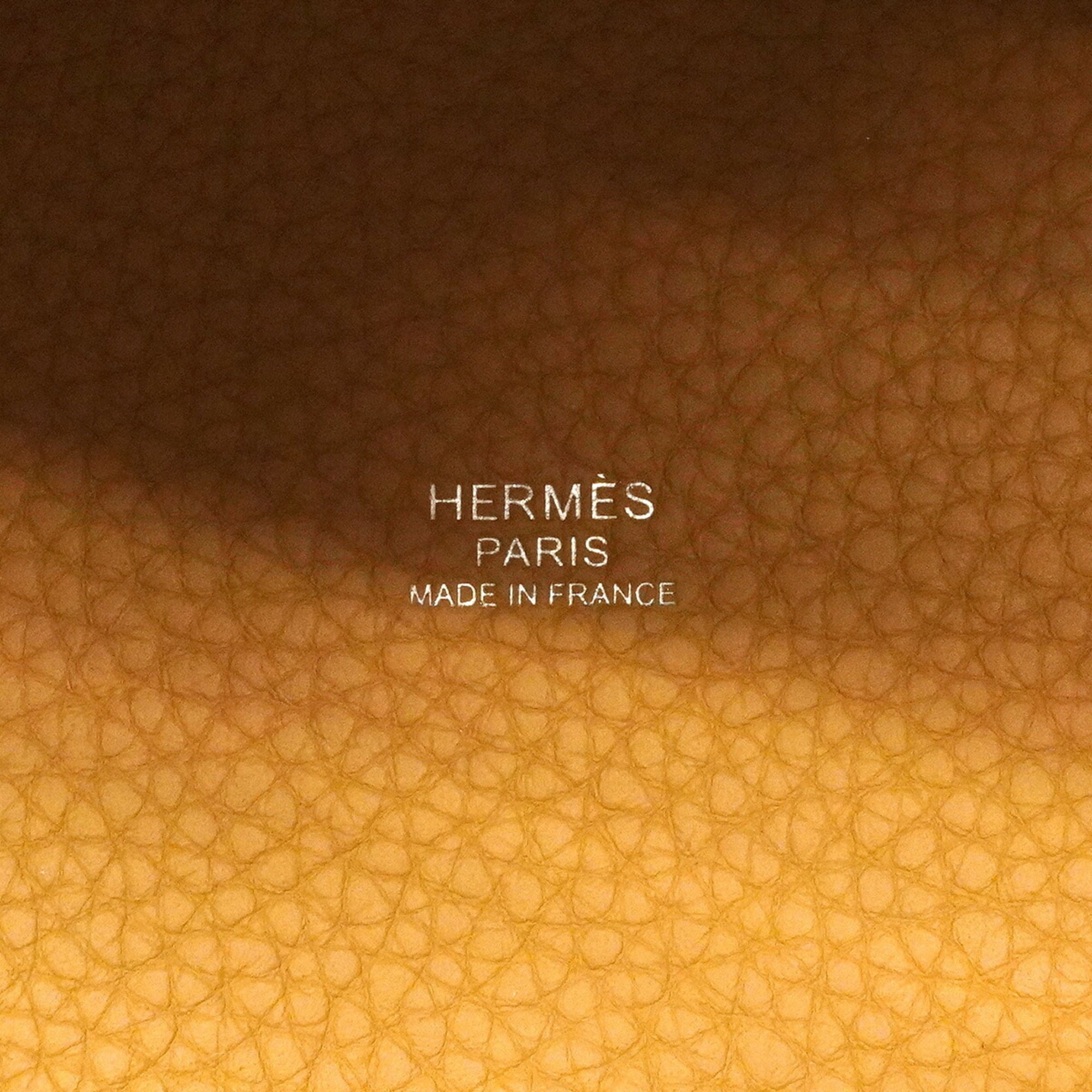 Hermes Brown Taurillon Clemence Leather Handbag (Pre-Owned)