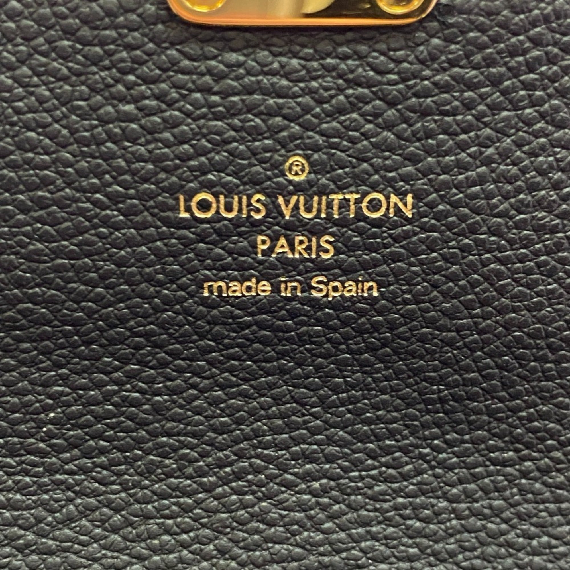 Louis Vuitton Noir Leather Long Wallet (Bi-Fold) (Pre-Owned)
