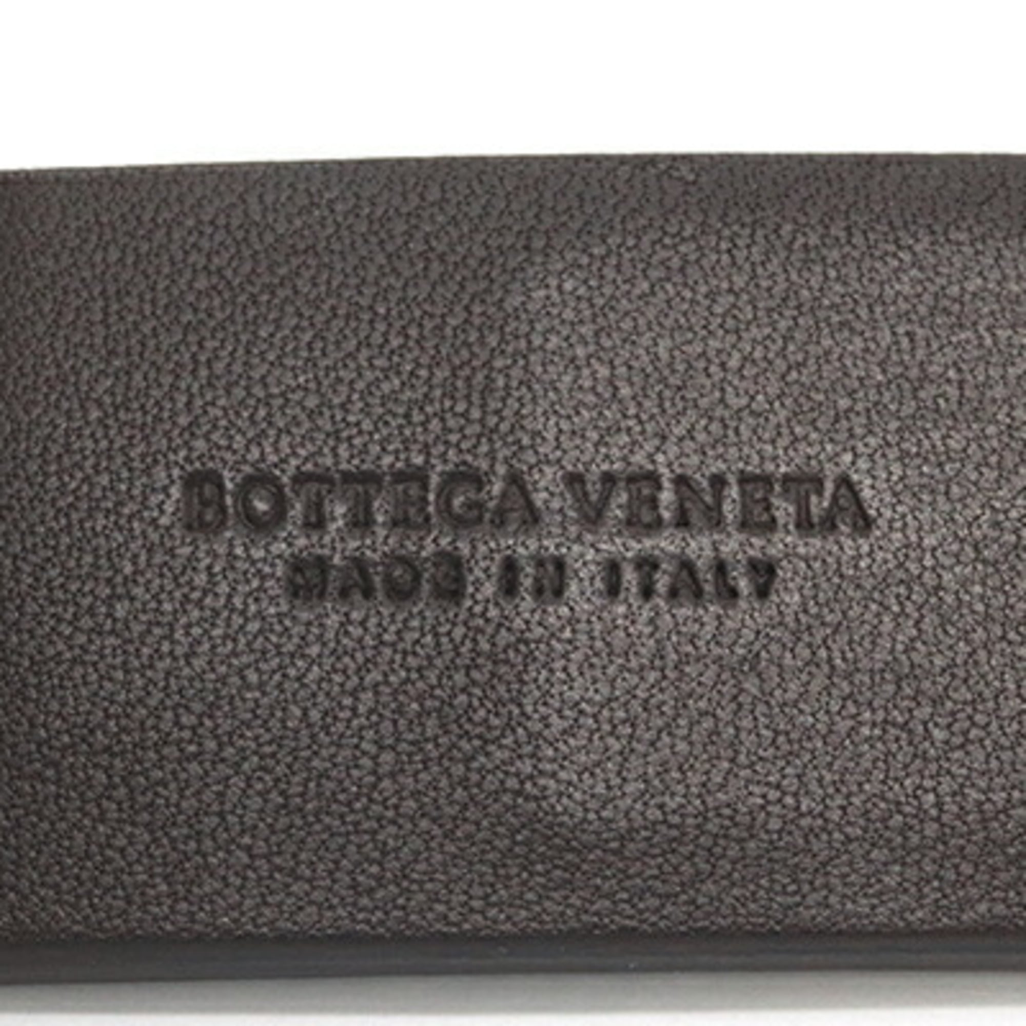 Bottega Veneta Intrecciato Dark Brown Leather Money Clip (Pre-Owned)