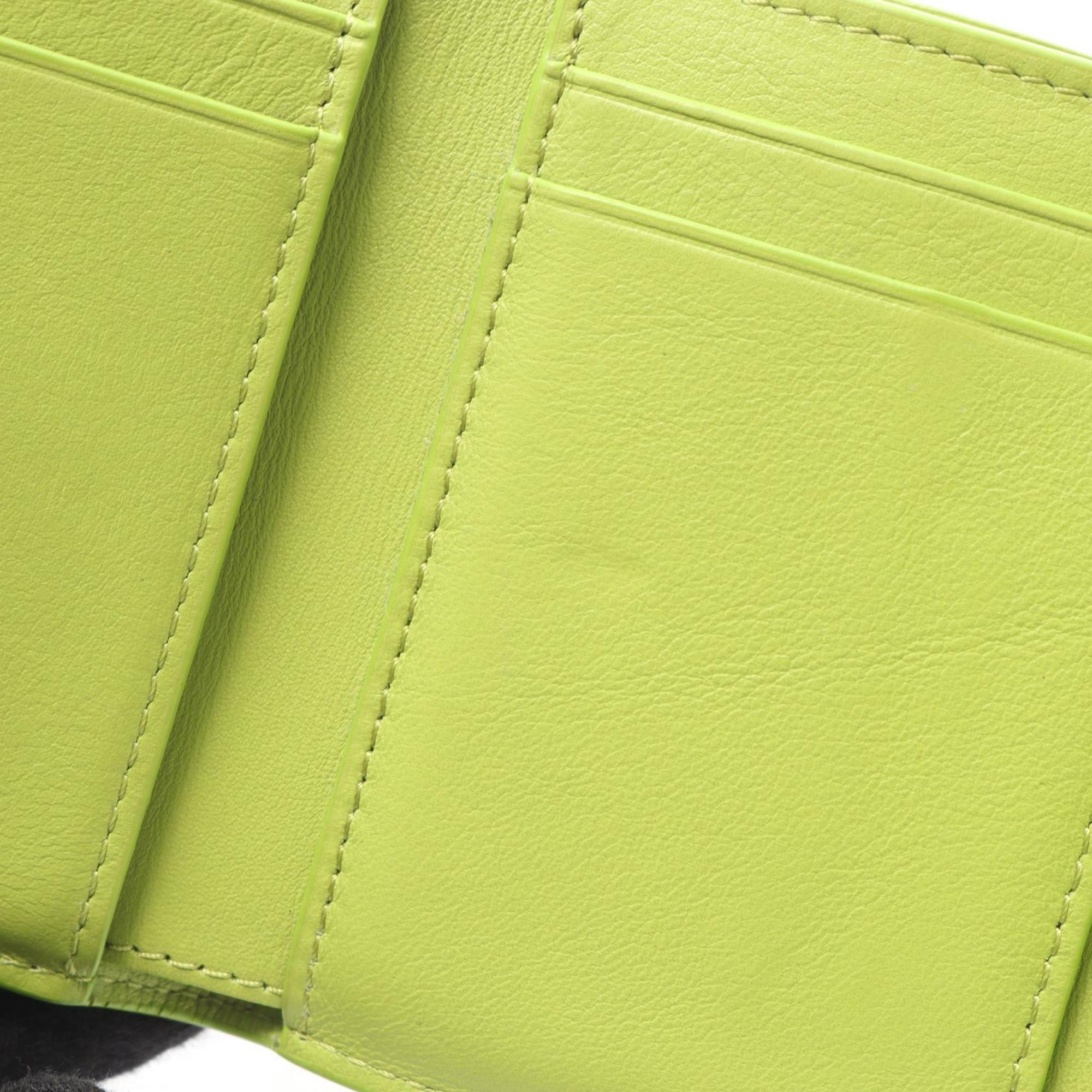 Loewe Green Leather Wallet (Tri-Fold) (Pre-Owned)