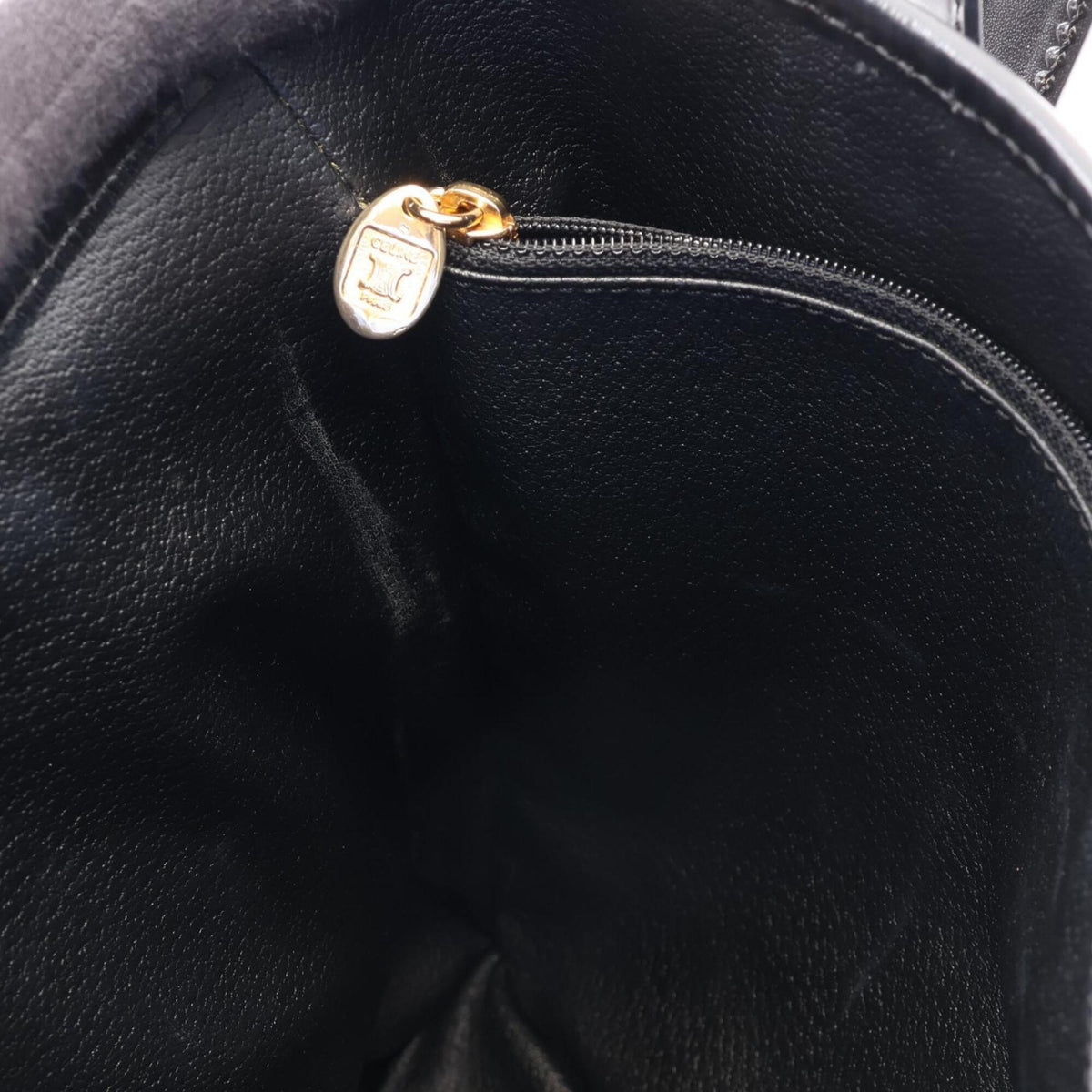 Celine Black Brown Leather Handbag Tote Bag (Pre-Owned)