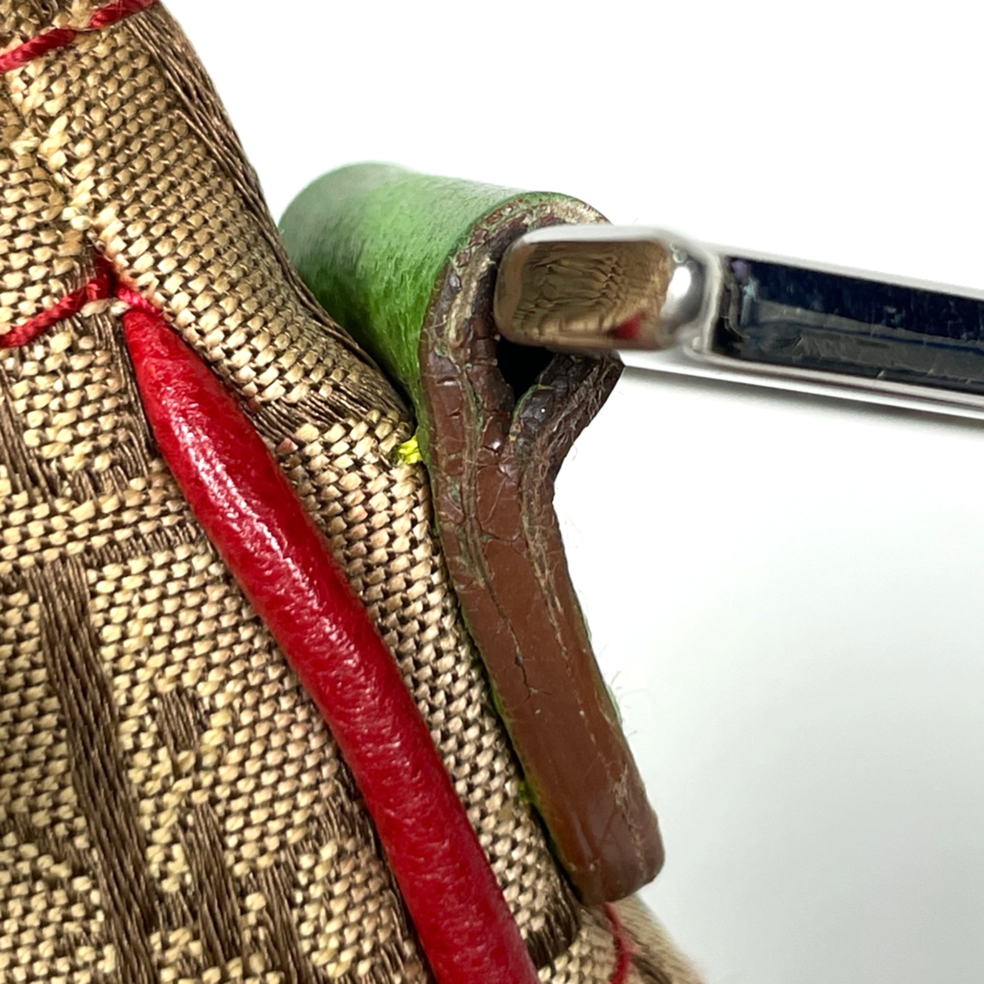 Christian Dior Rasta Brown Multi-Color Canvas Leather Saddle Bag Shoulder Bag (Pre-Owned)