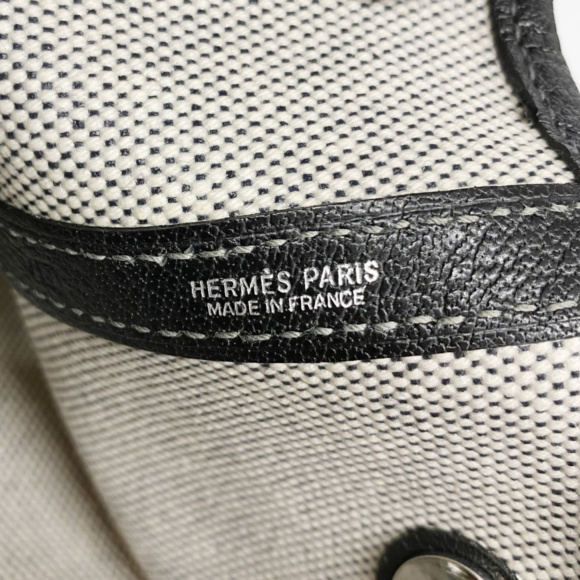 Hermes Black Toile H Tote Bag (Pre-Owned)