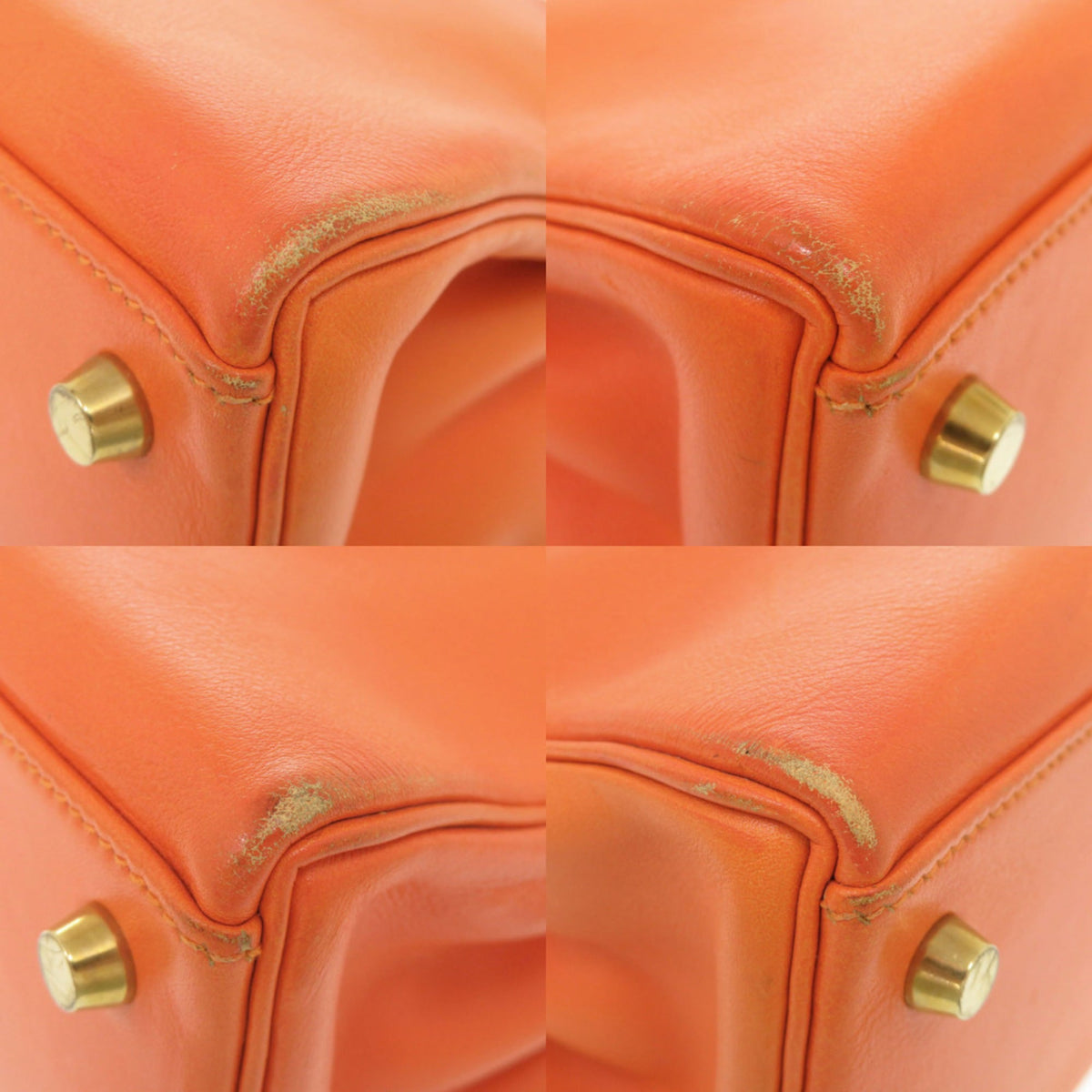 Hermes Orange Gulliver Leather Handbag (Pre-Owned)