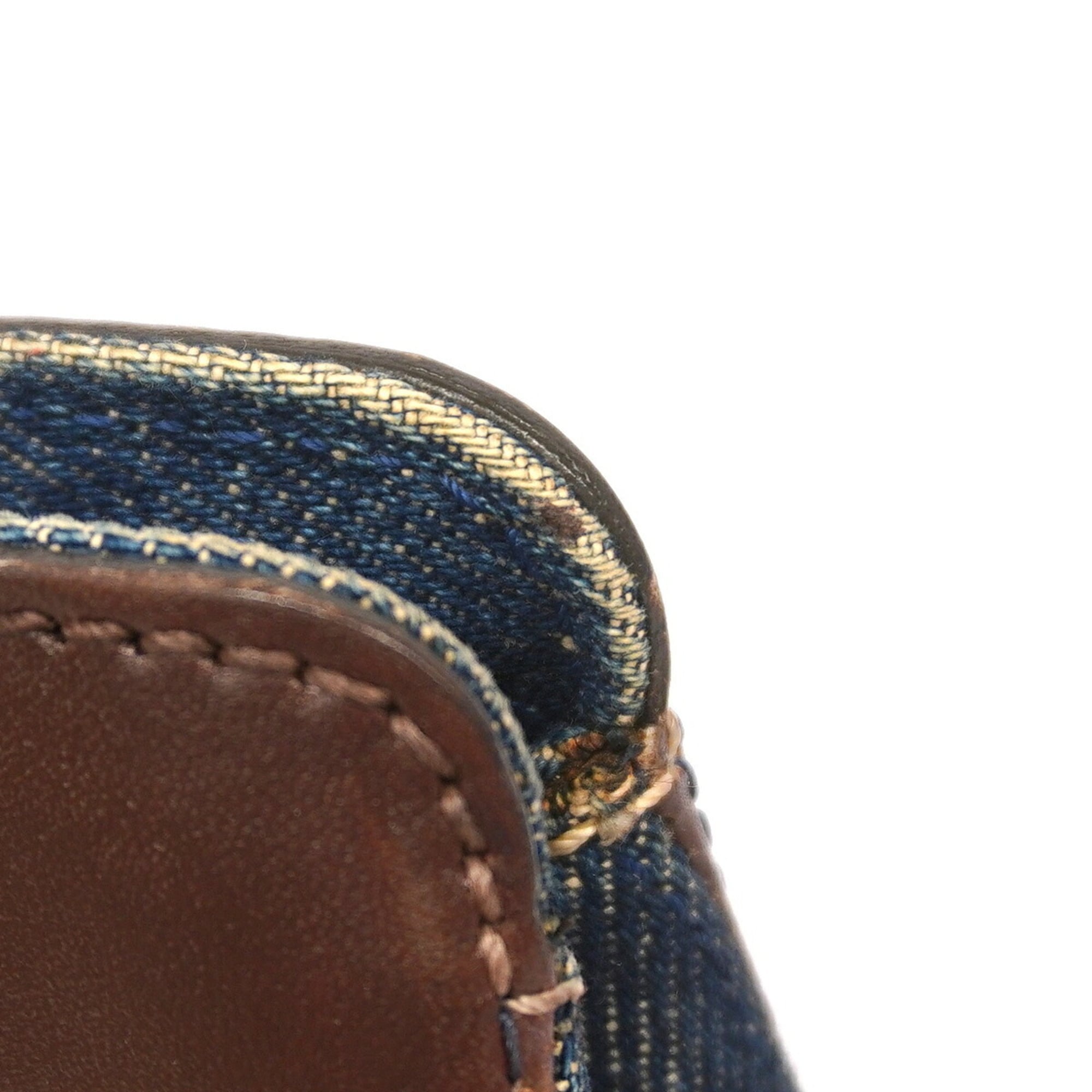 Chanel Blue Brown Denim Tote Bag (Pre-Owned)