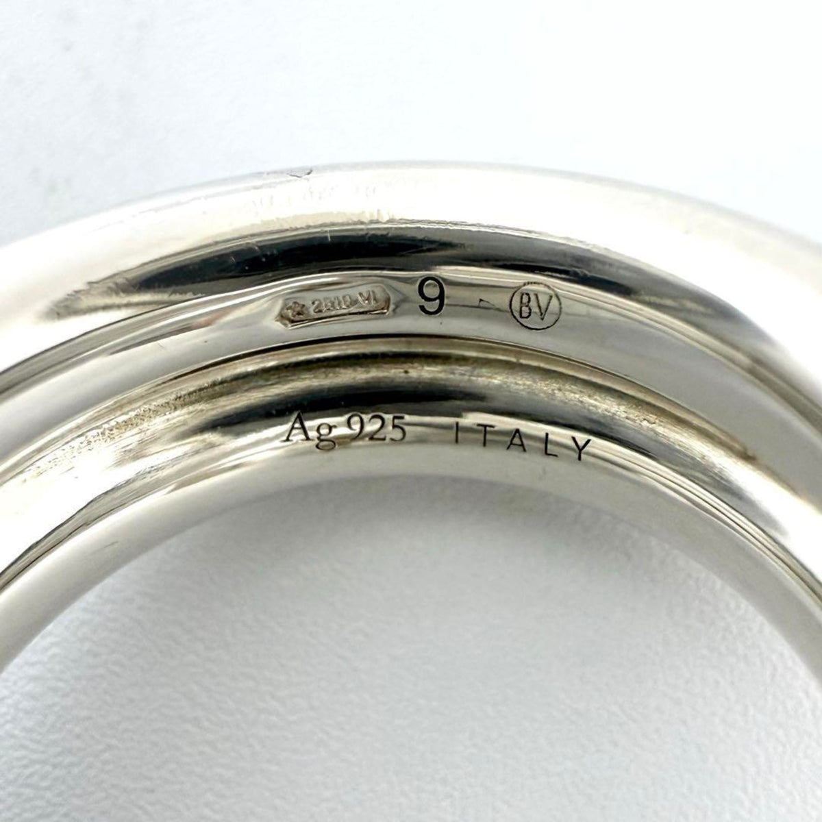 Bottega Veneta Silver 925 Band Ring (Pre-Owned)