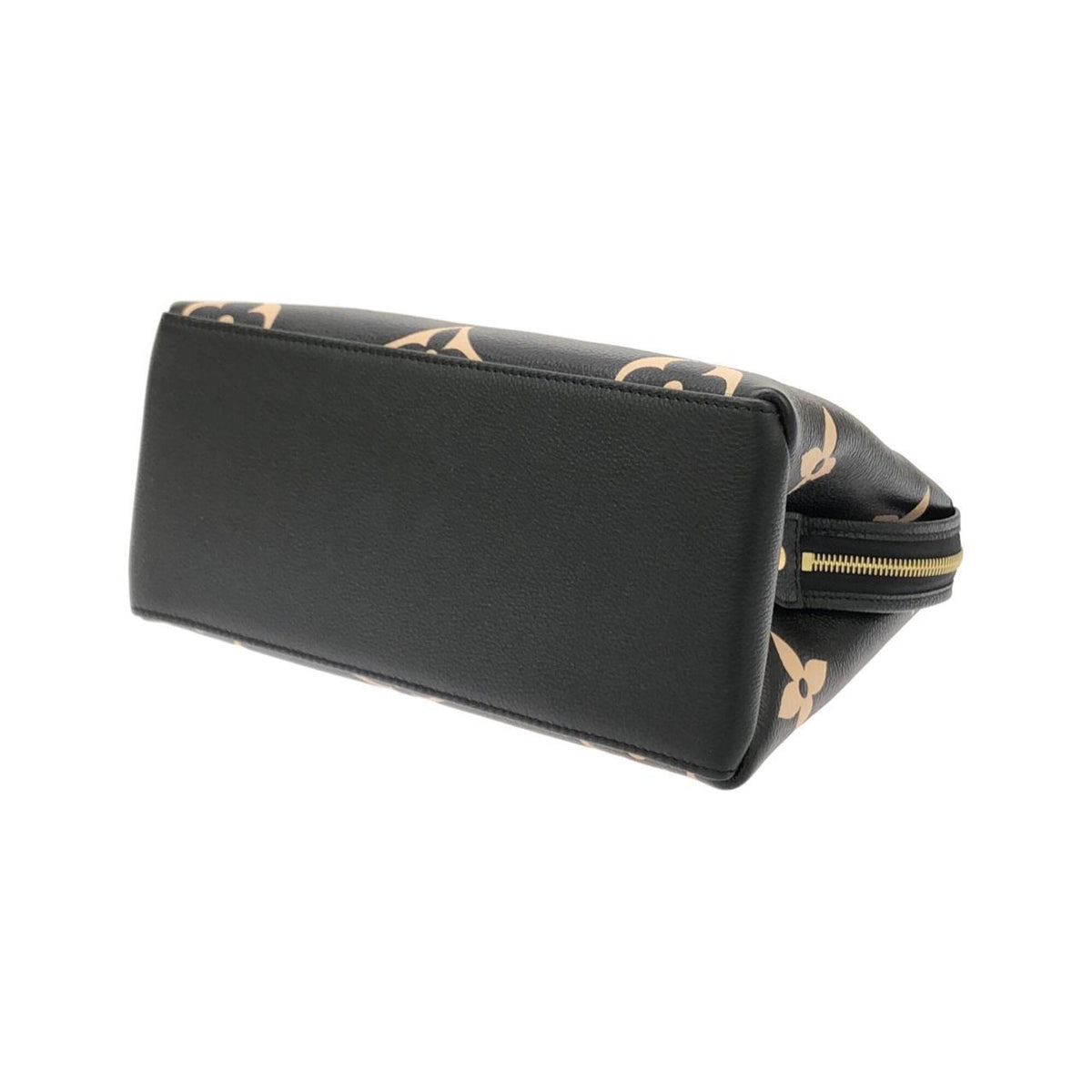Louis Vuitton Beige Black Leather Handbag (Pre-Owned)