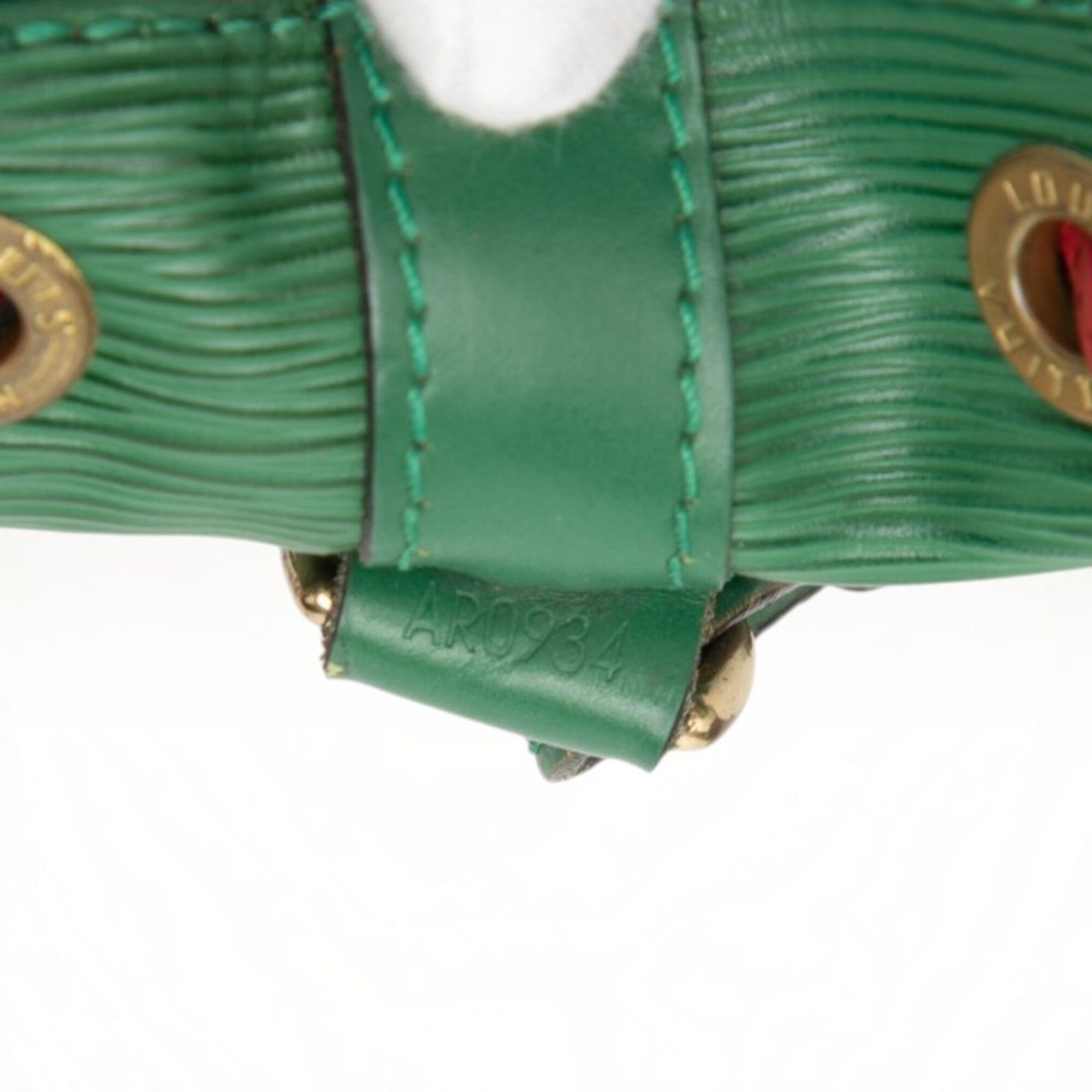 Louis Vuitton Bicolor Green Red Color Leather Shoulder Bag (Pre-Owned)