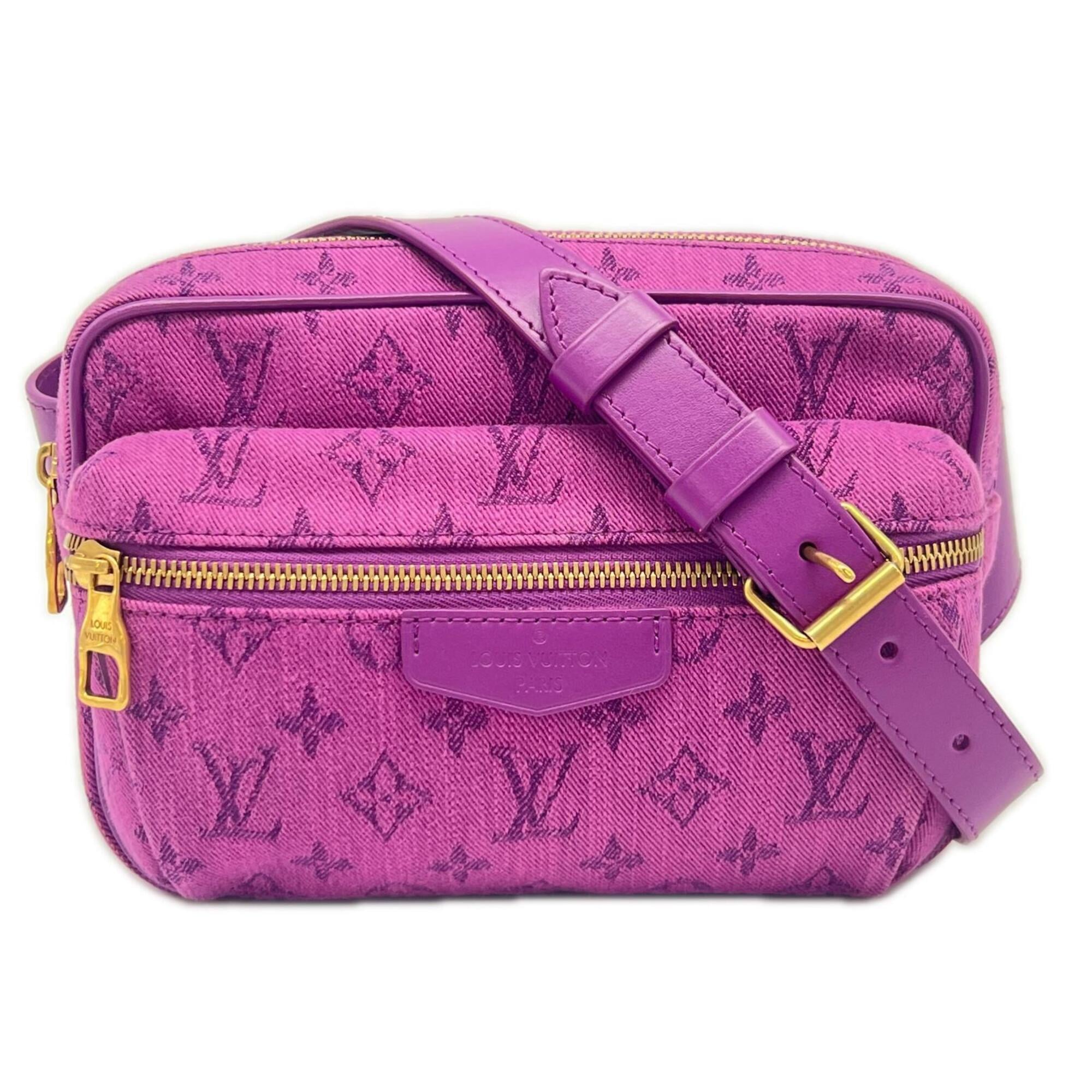 Louis Vuitton Monogram Denim Purple Monogram Denim Shoulder Bag (Pre-Owned)