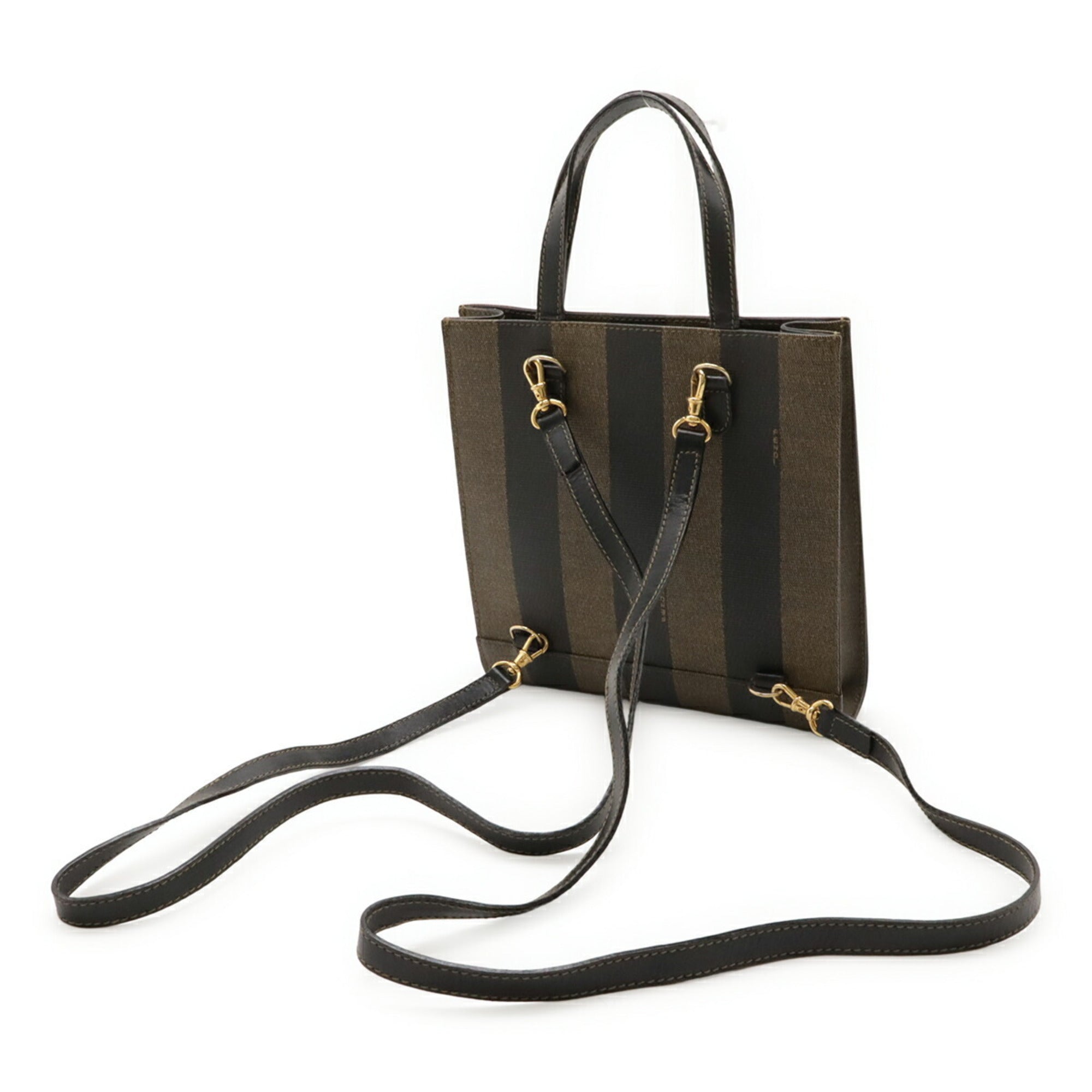 Fendi Khaki Brown Pvc Handbag (Pre-Owned)