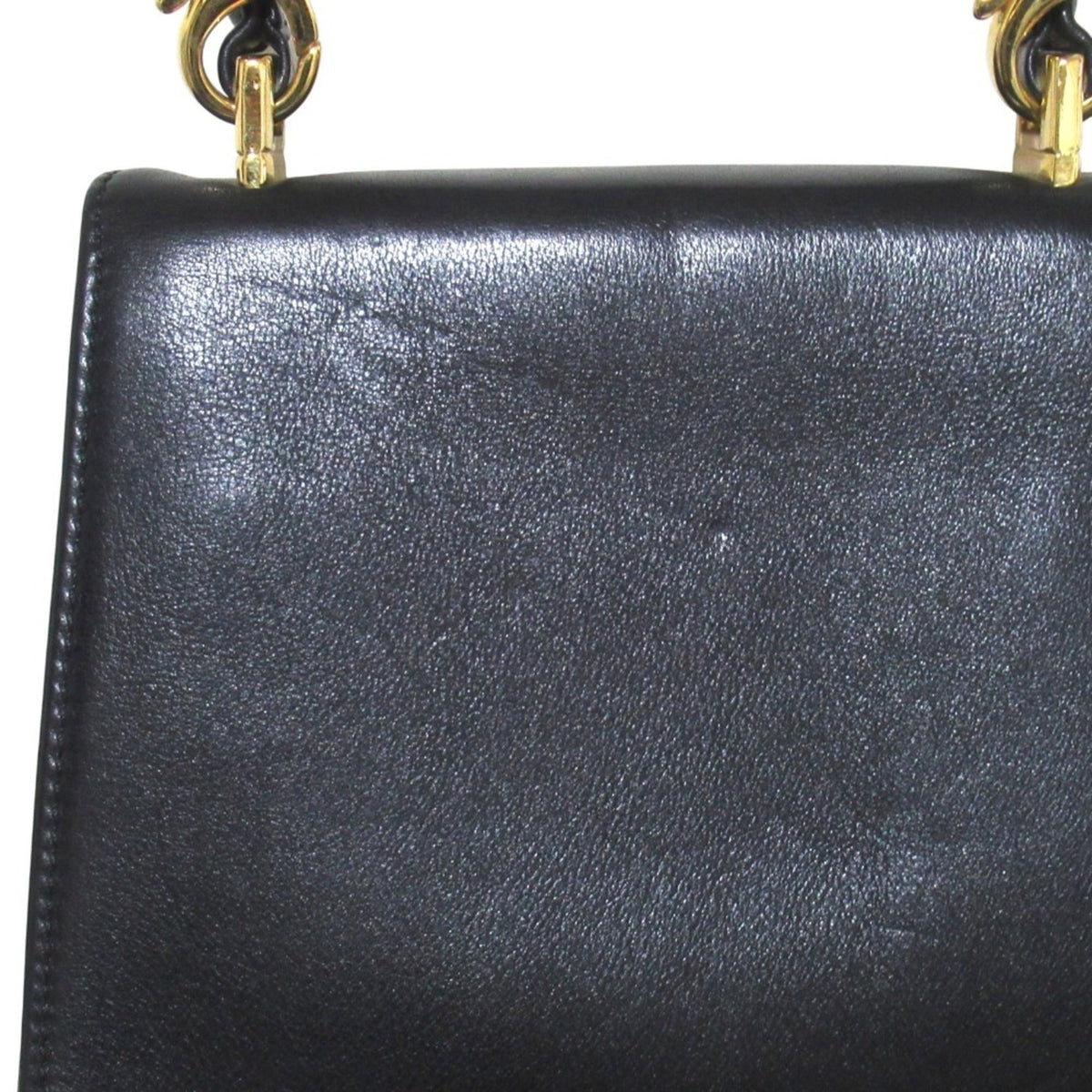 Versace Black Handbag Shoulder Bag (Pre-Owned)