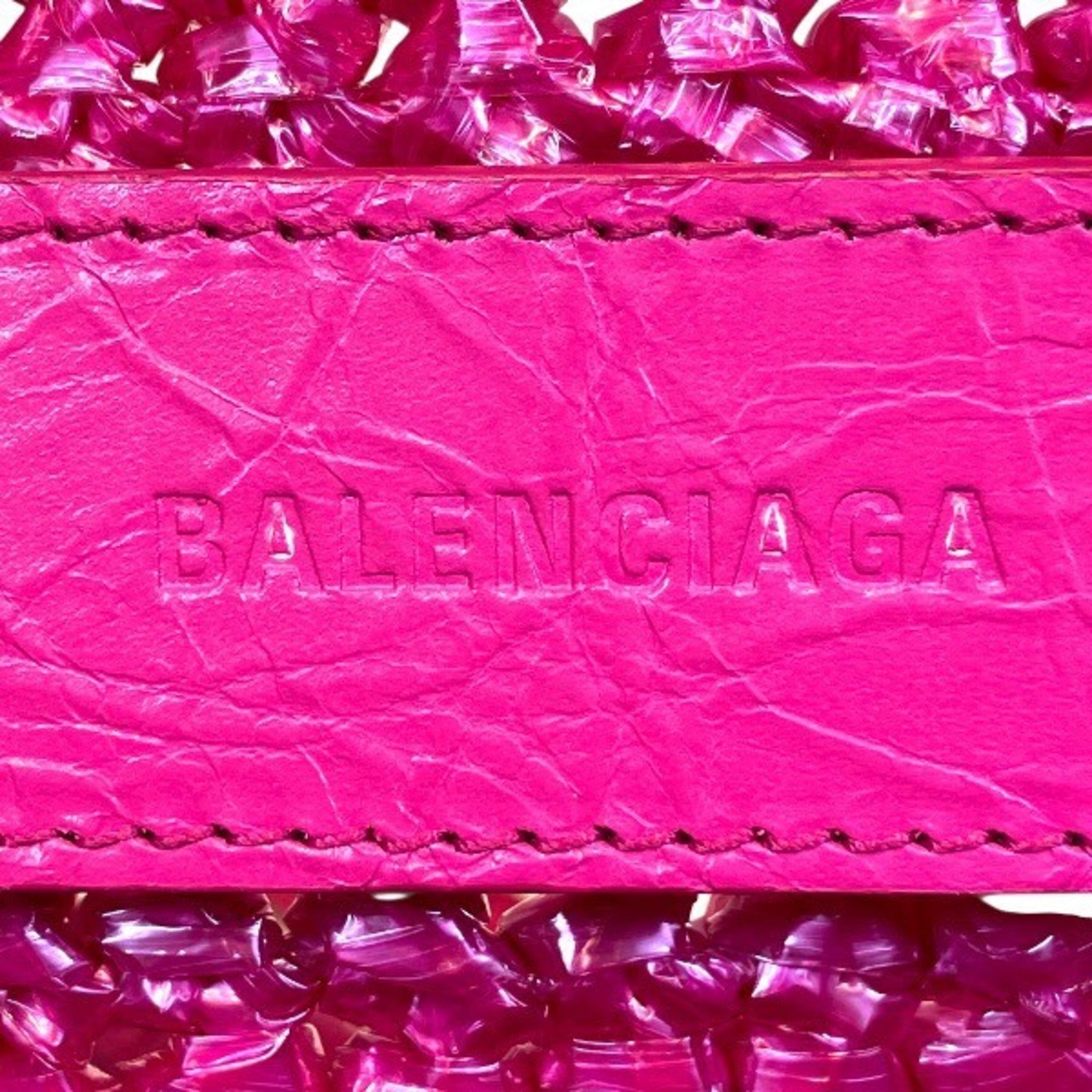 Balenciaga Pink Nylon Handbag Shoulder Bag (Pre-Owned)