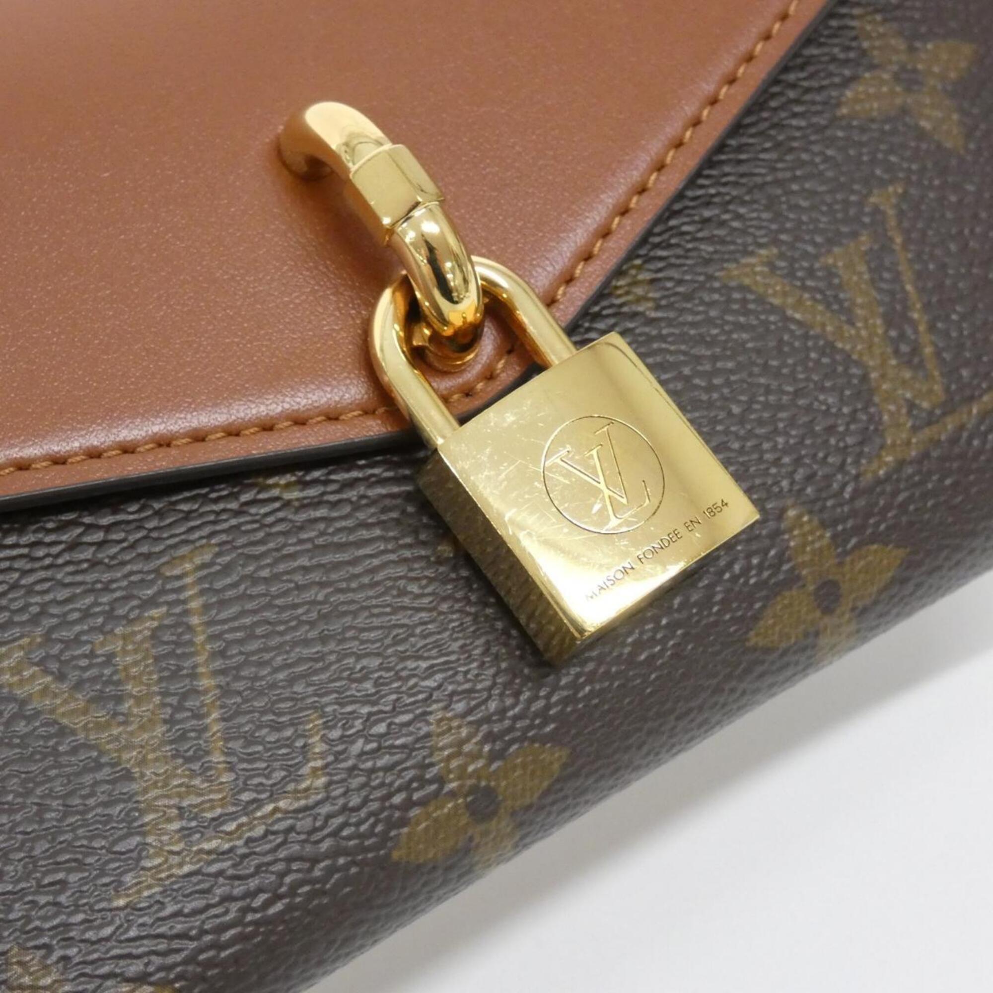 Louis Vuitton Caramel Marron Coated Canvas Leather Shoulder Bag (Pre-Owned)