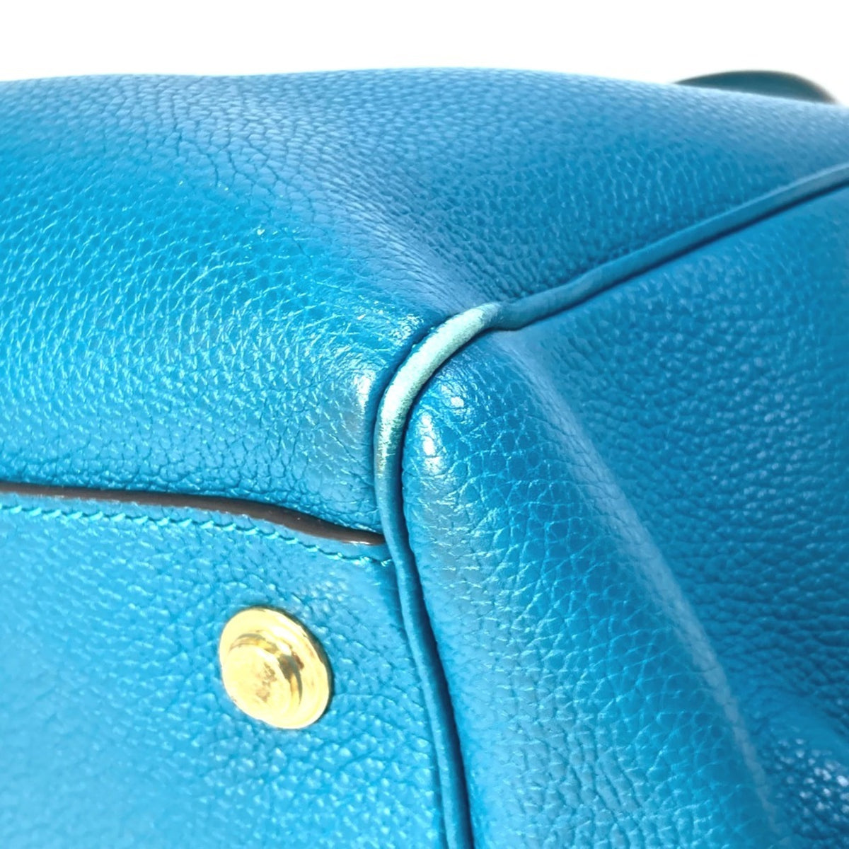 Louis Vuitton Blue Leather Handbag Shoulder Bag Tote Bag (Pre-Owned)