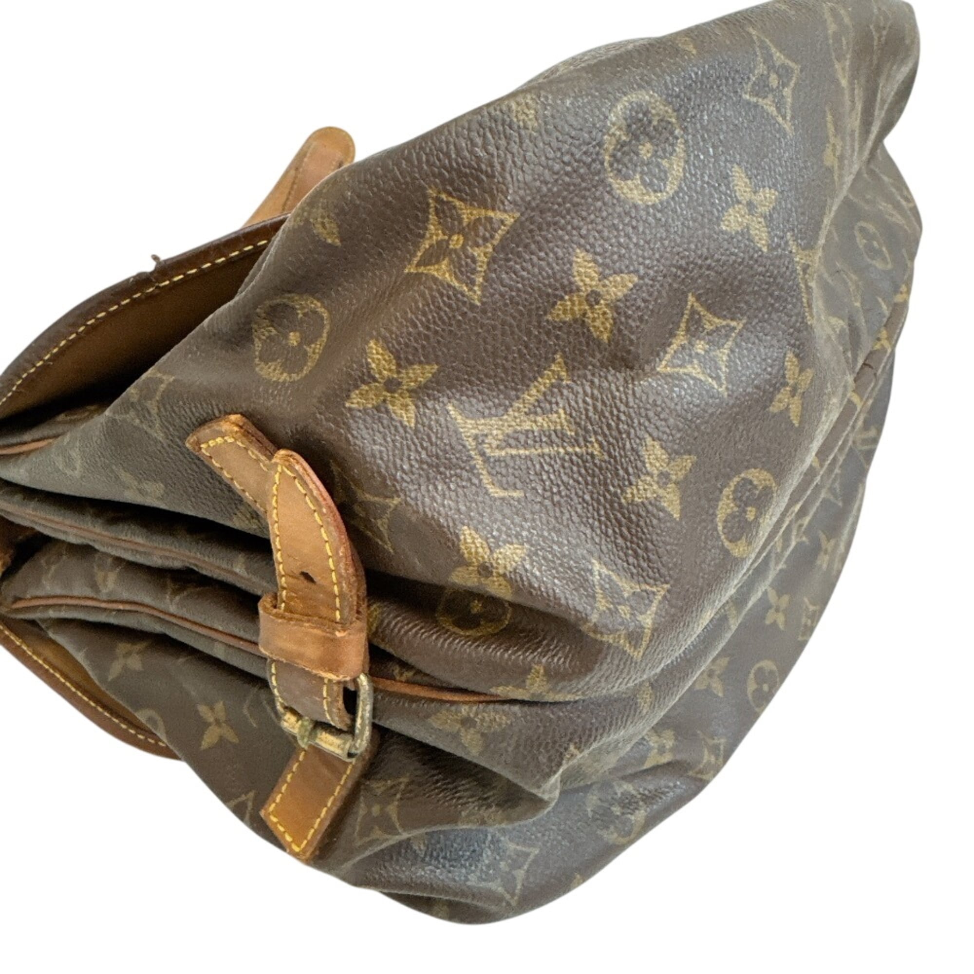 Louis Vuitton Brown Monogram Leather Shoulder Bag (Pre-Owned)