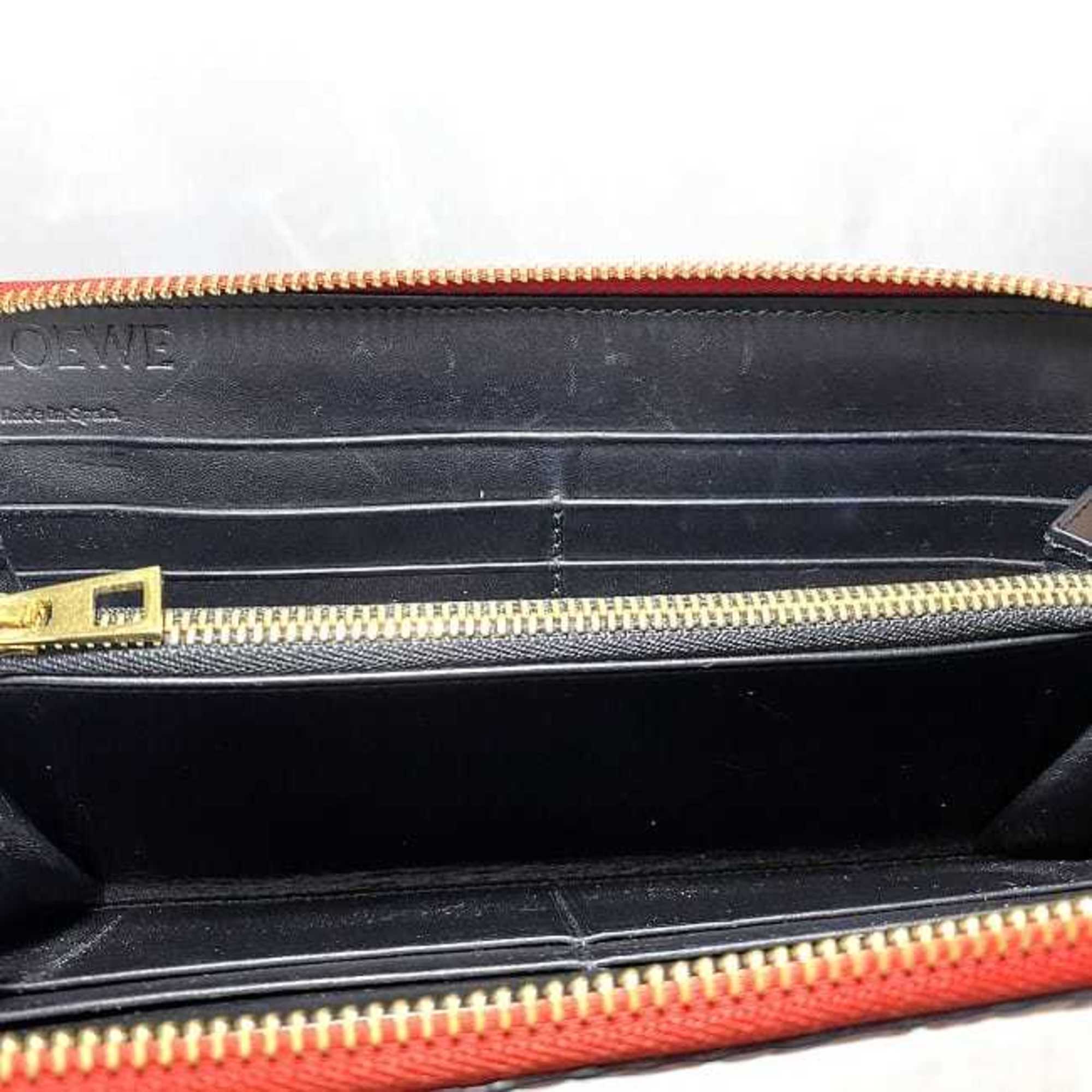 Loewe Repeat Red Color Leather Coin Purse/Coin Case (Pre-Owned)