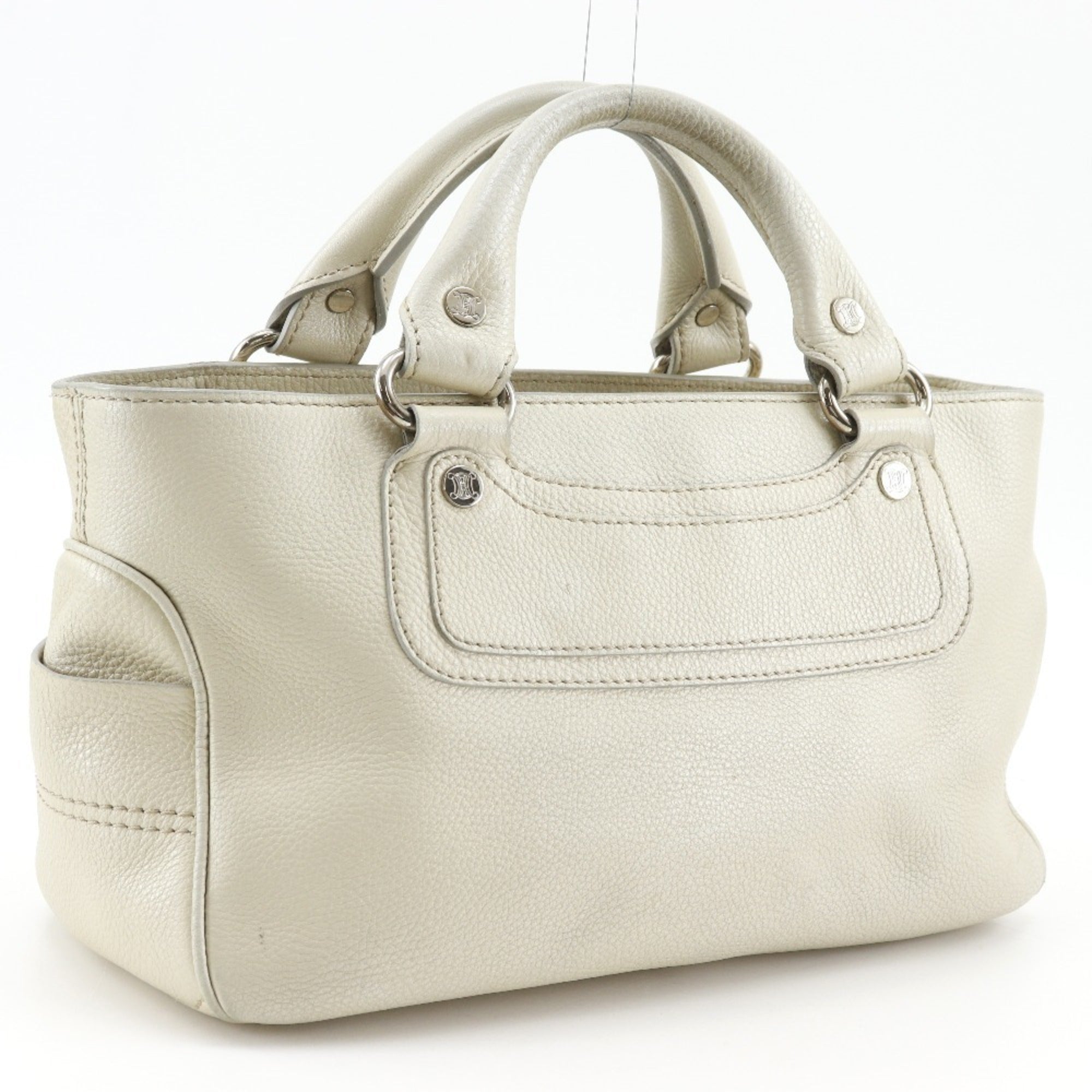 Celine Ivory Leather Handbag (Pre-Owned)
