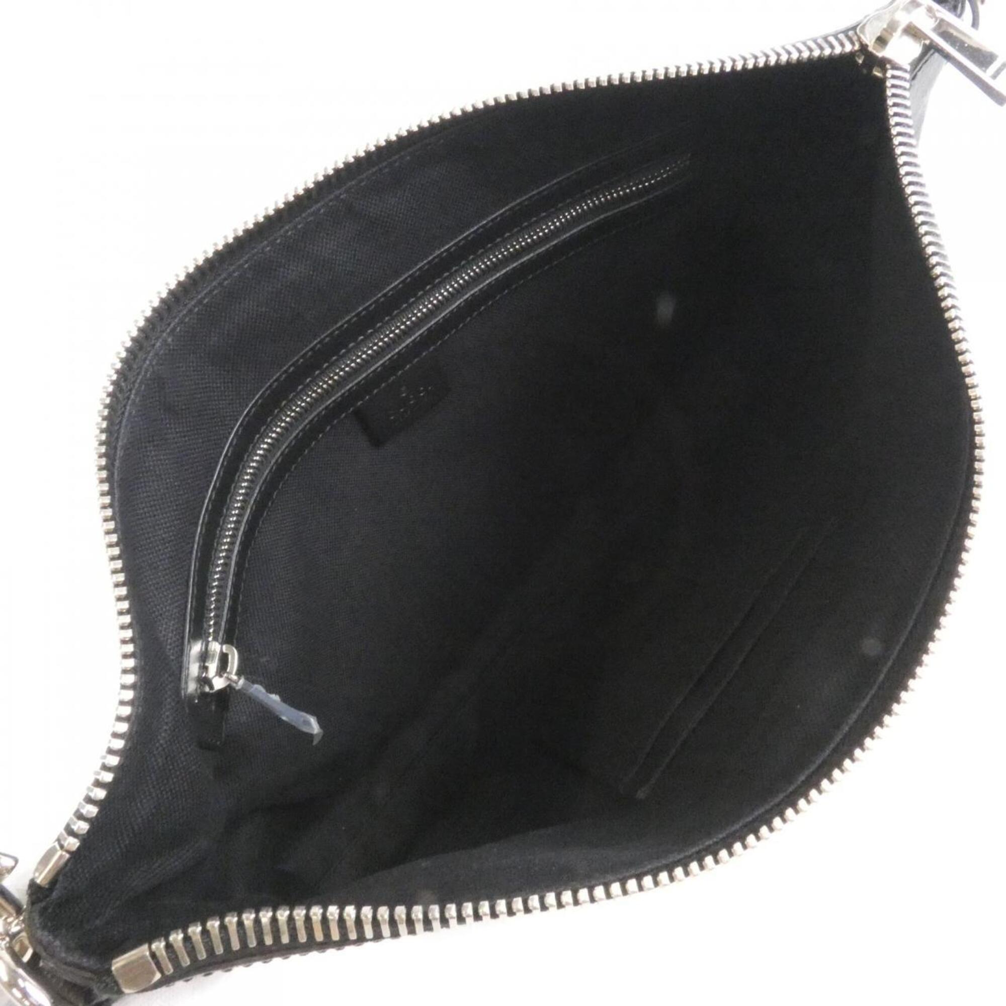 Gucci Black Gray Gg Supreme Shoulder Bag (Pre-Owned)