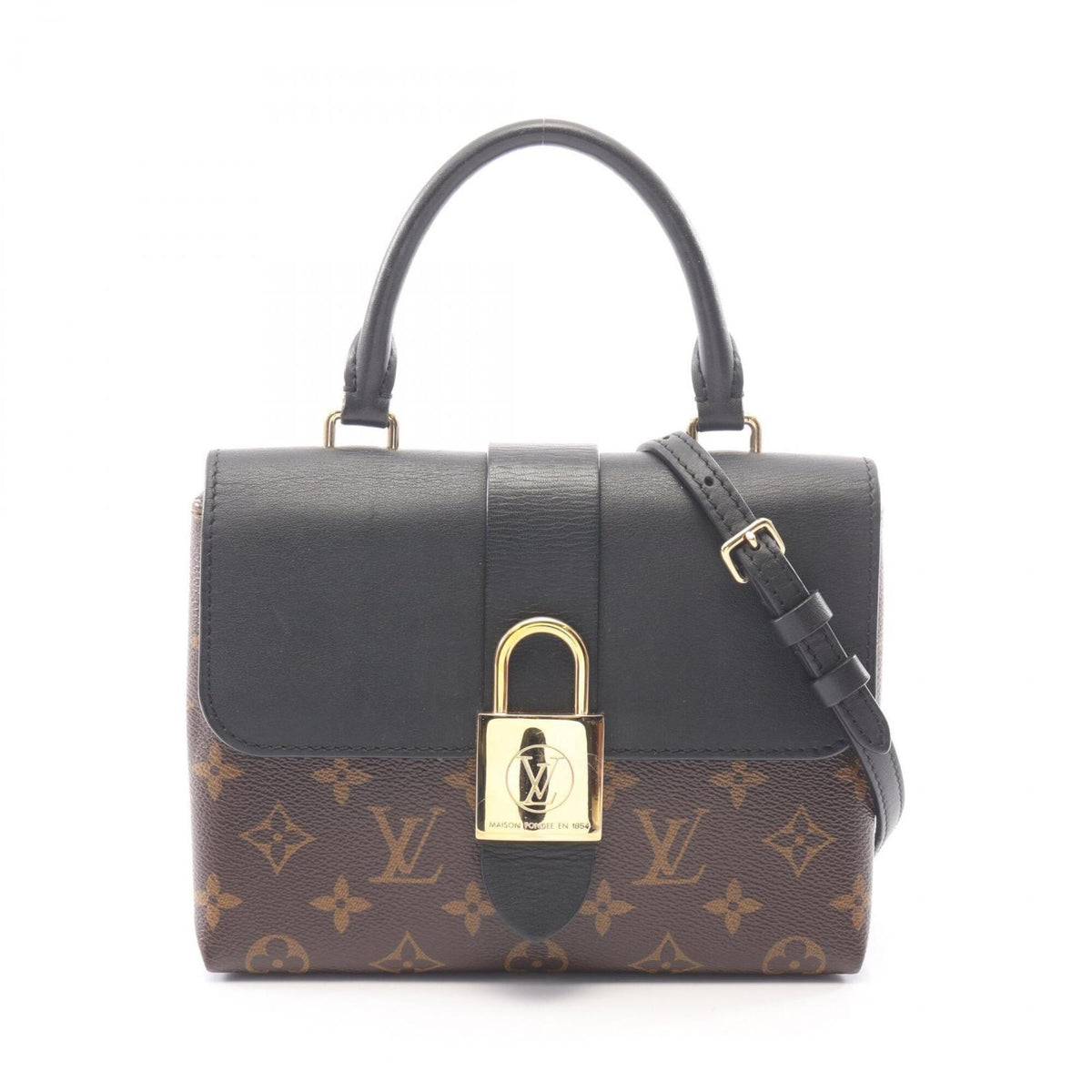 Louis Vuitton Black Brown Monogram Handbag (Pre-Owned)