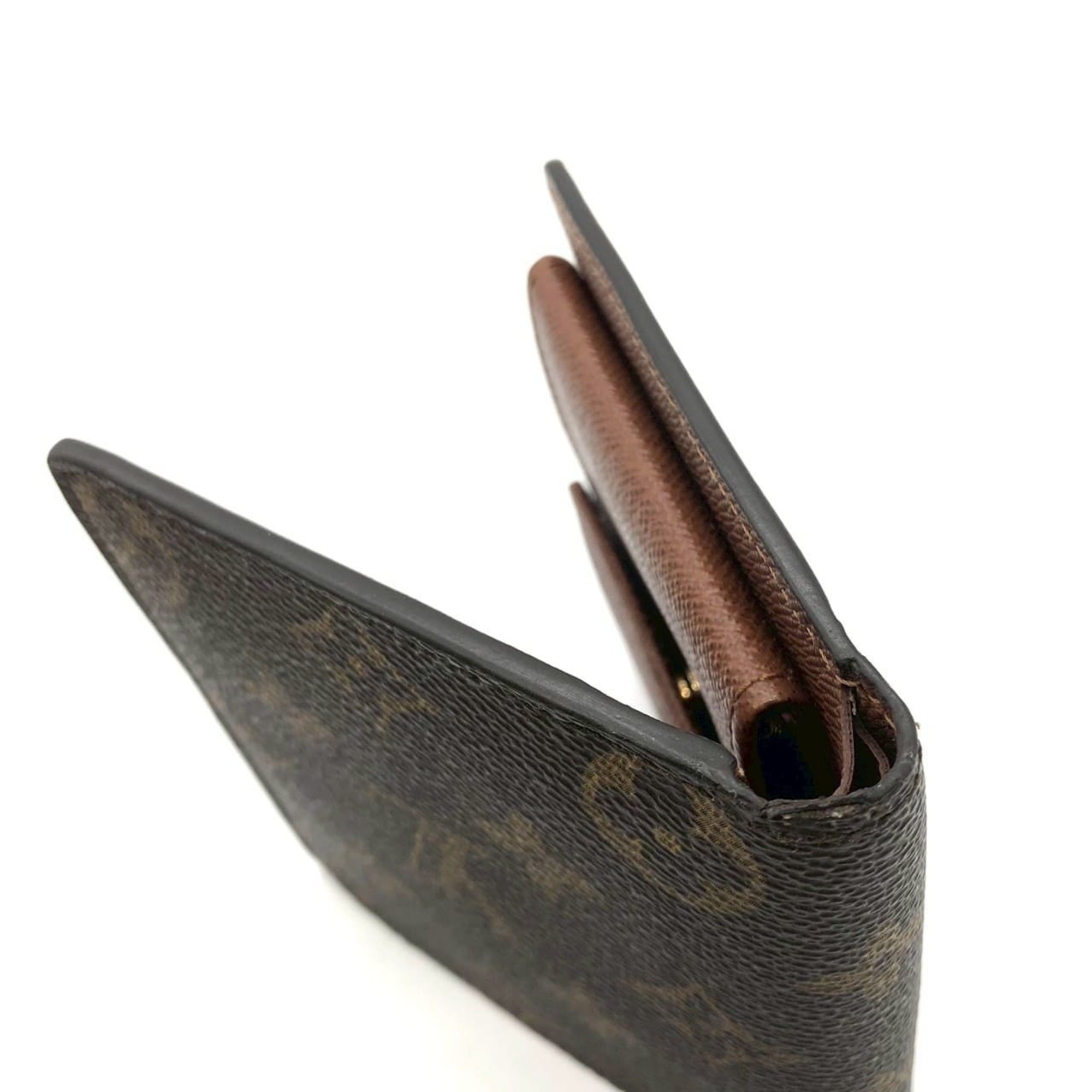 Louis Vuitton Brown Monogram Canvas Wallet (Bi-Fold) (Pre-Owned)