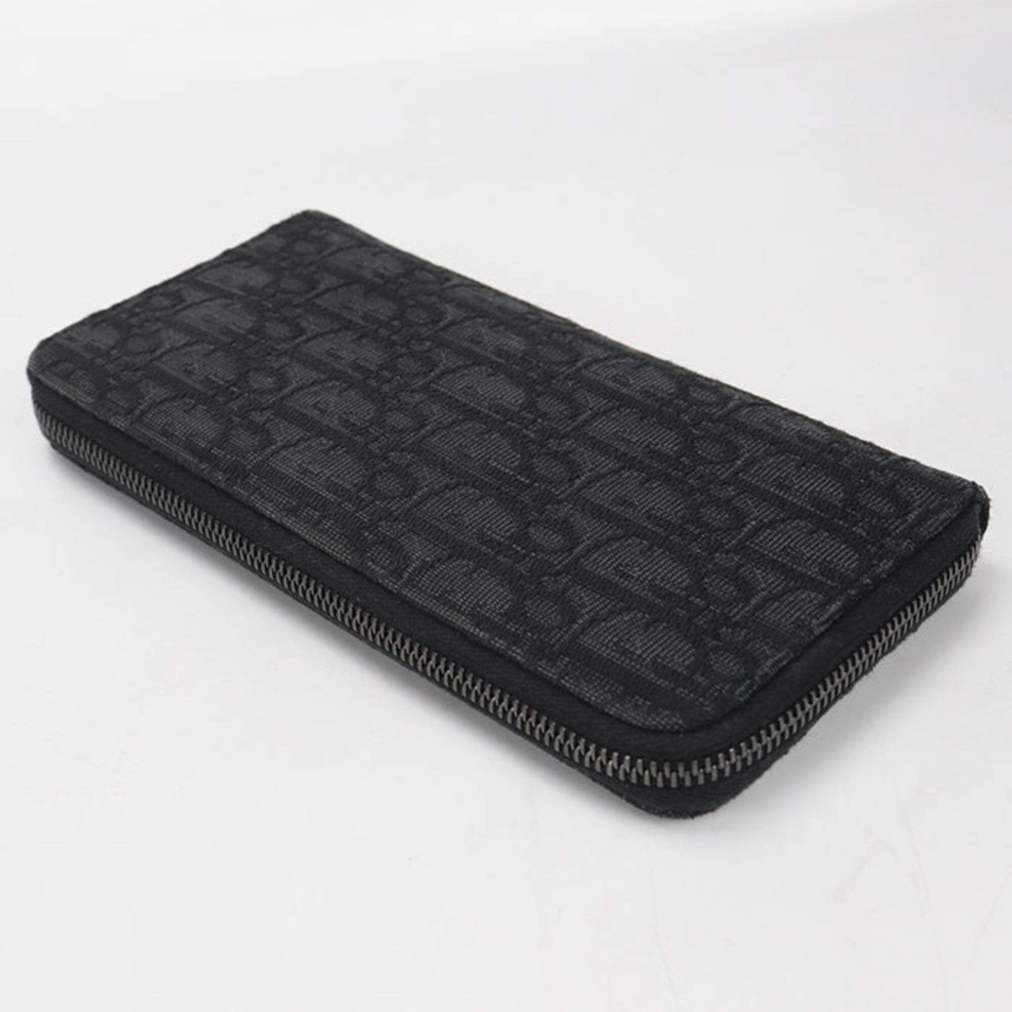 Christian Dior Black Jacquard Long Wallet (Bi-Fold) (Pre-Owned)