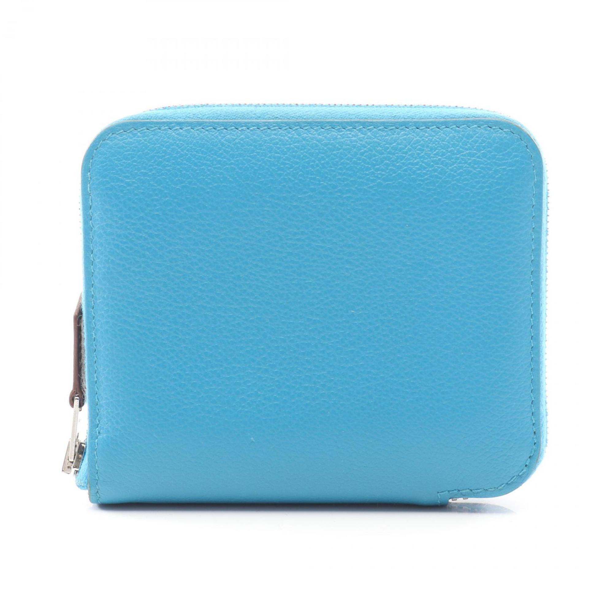 Hermes Blue Leather Wallet (Bi-Fold) (Pre-Owned)