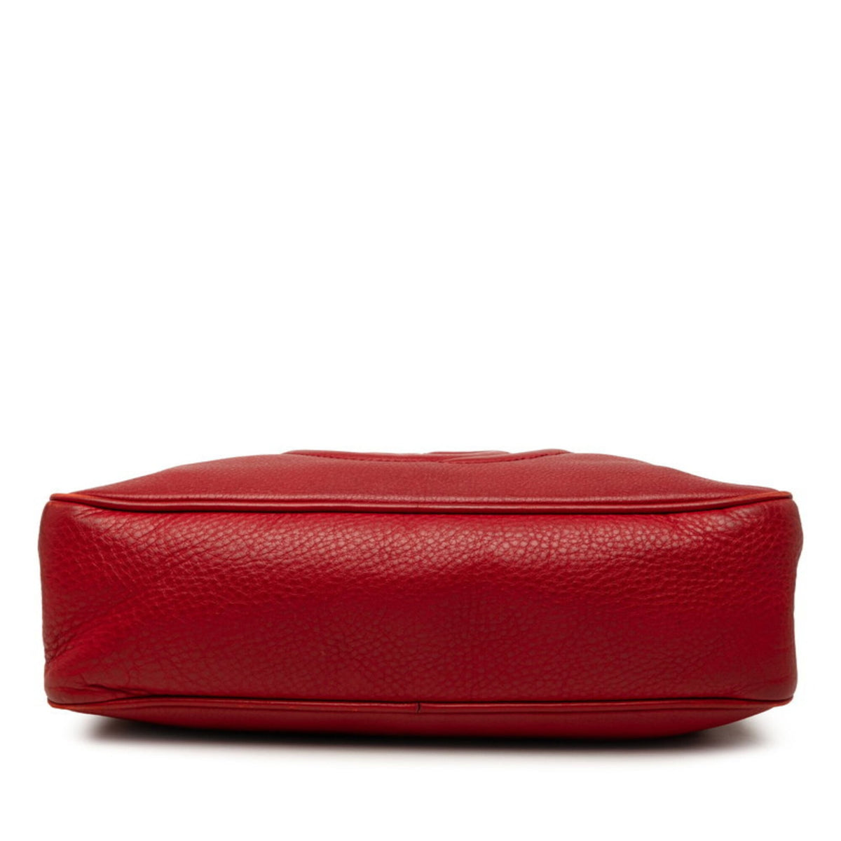 Gucci Red Color Leather Shoulder Bag (Pre-Owned)