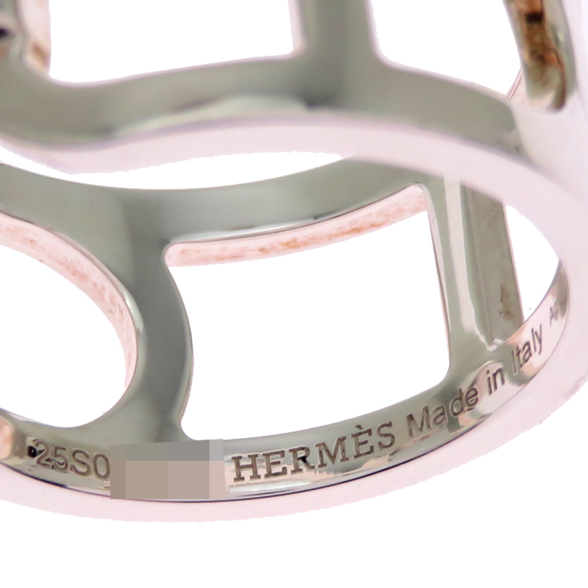 Hermes Silver 925 Band Ring (Pre-Owned)