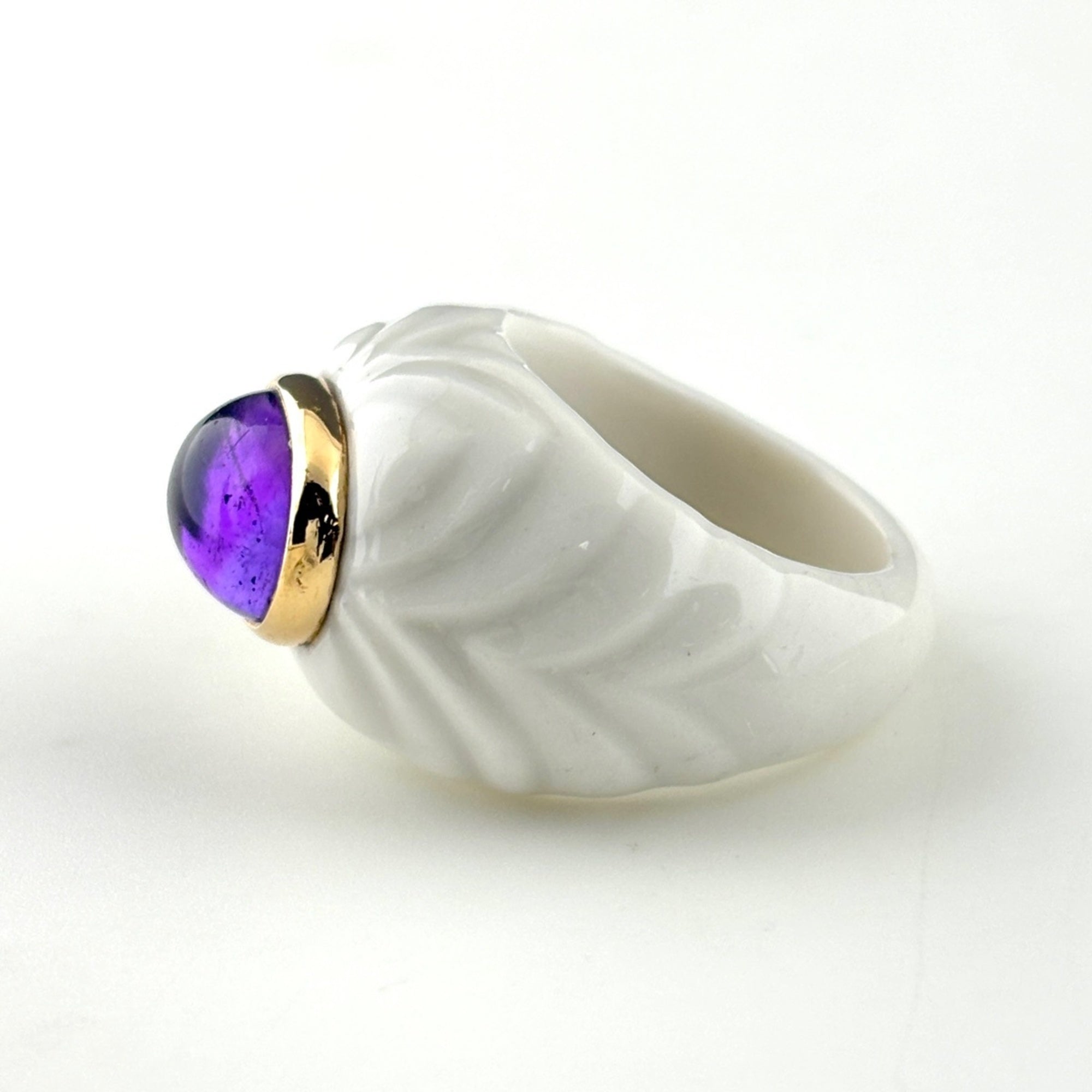 Bvlgari Yellow Gold (18K) Ceramic Band Ring (Pre-Owned)