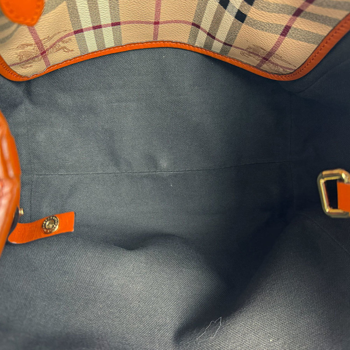 Burberry Beige Orange Pvc Leather Shoulder Bag (Pre-Owned)