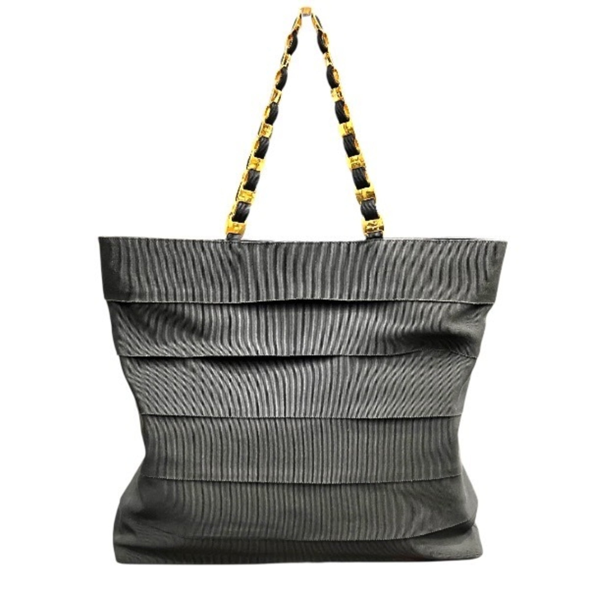 Salvatore Ferragamo Black Nylon Leather Tote Bag (Pre-Owned)