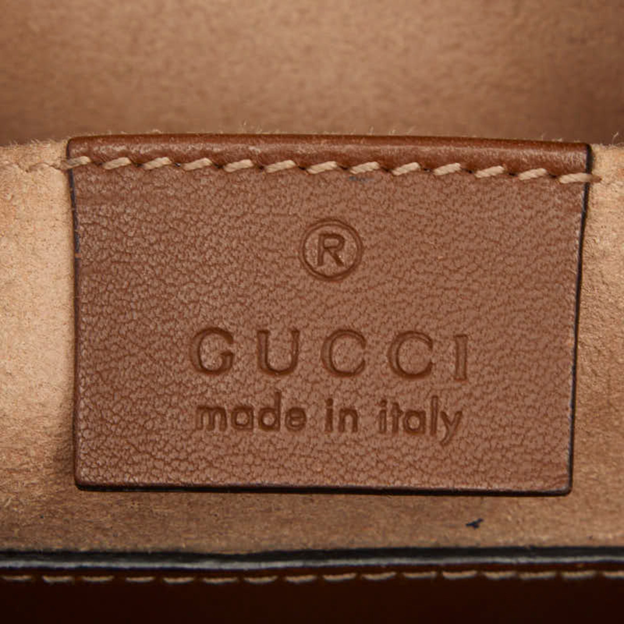Gucci Beige Brown Pvc Leather Shoulder Bag (Pre-Owned)