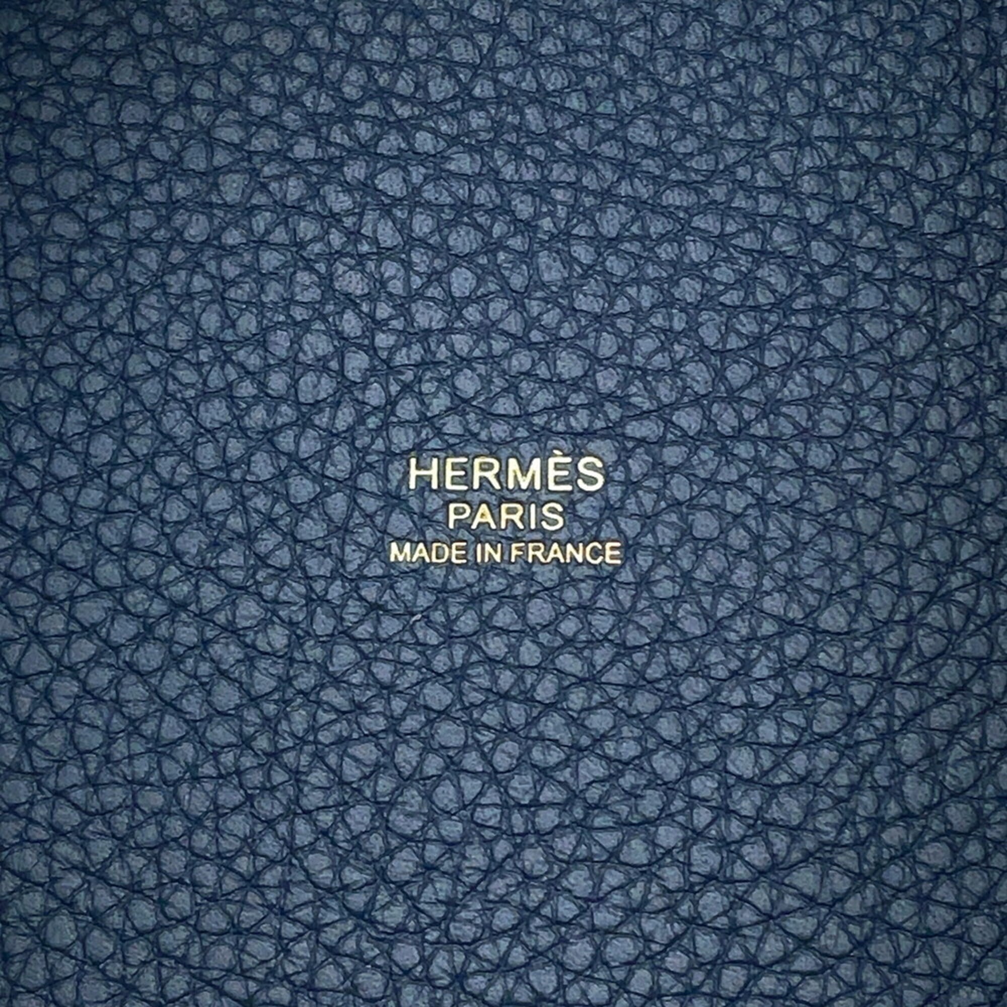 Hermes Picotin Gold Taurillon Clemence Leather Handbag (Pre-Owned)