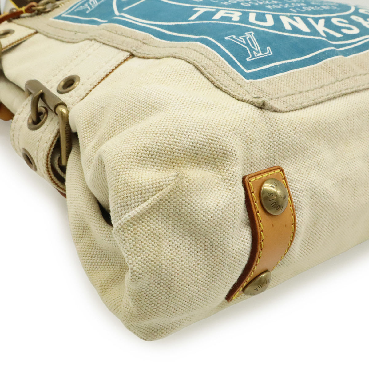 Louis Vuitton Blue Natural Canvas Shoulder Bag Tote Bag (Pre-Owned)