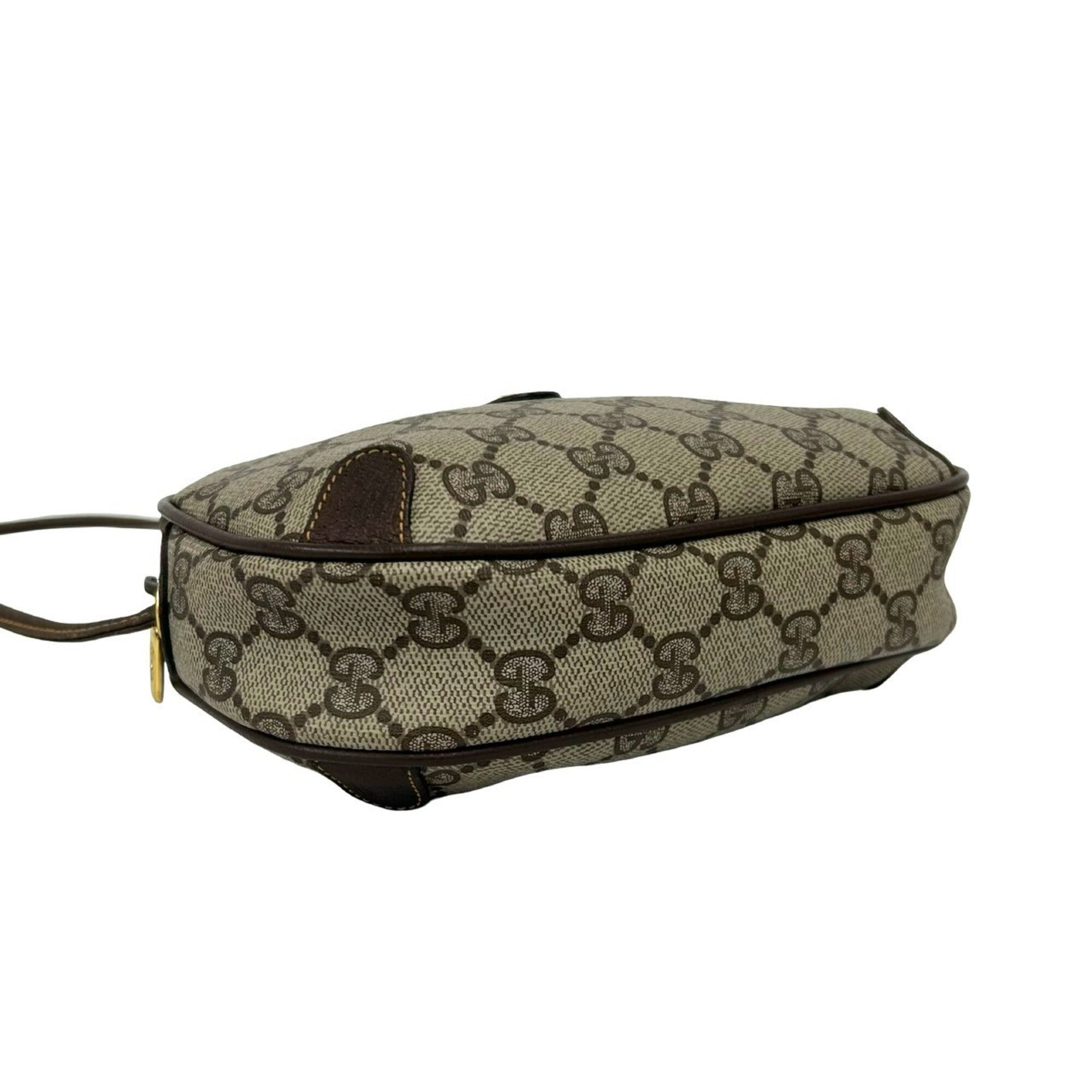 Gucci Brown Green Red Color Leather Pvc Pochette Shoulder Bag (Pre-Owned)