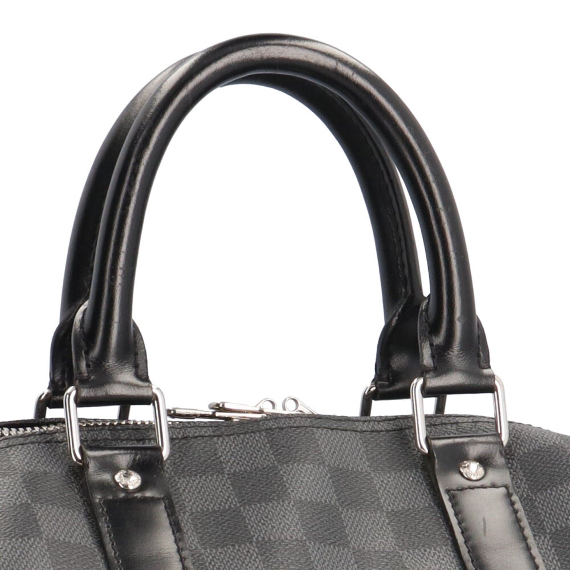 Louis Vuitton Damier Graphite Black Gray Damier Graphite Boston Bag (Pre-Owned)