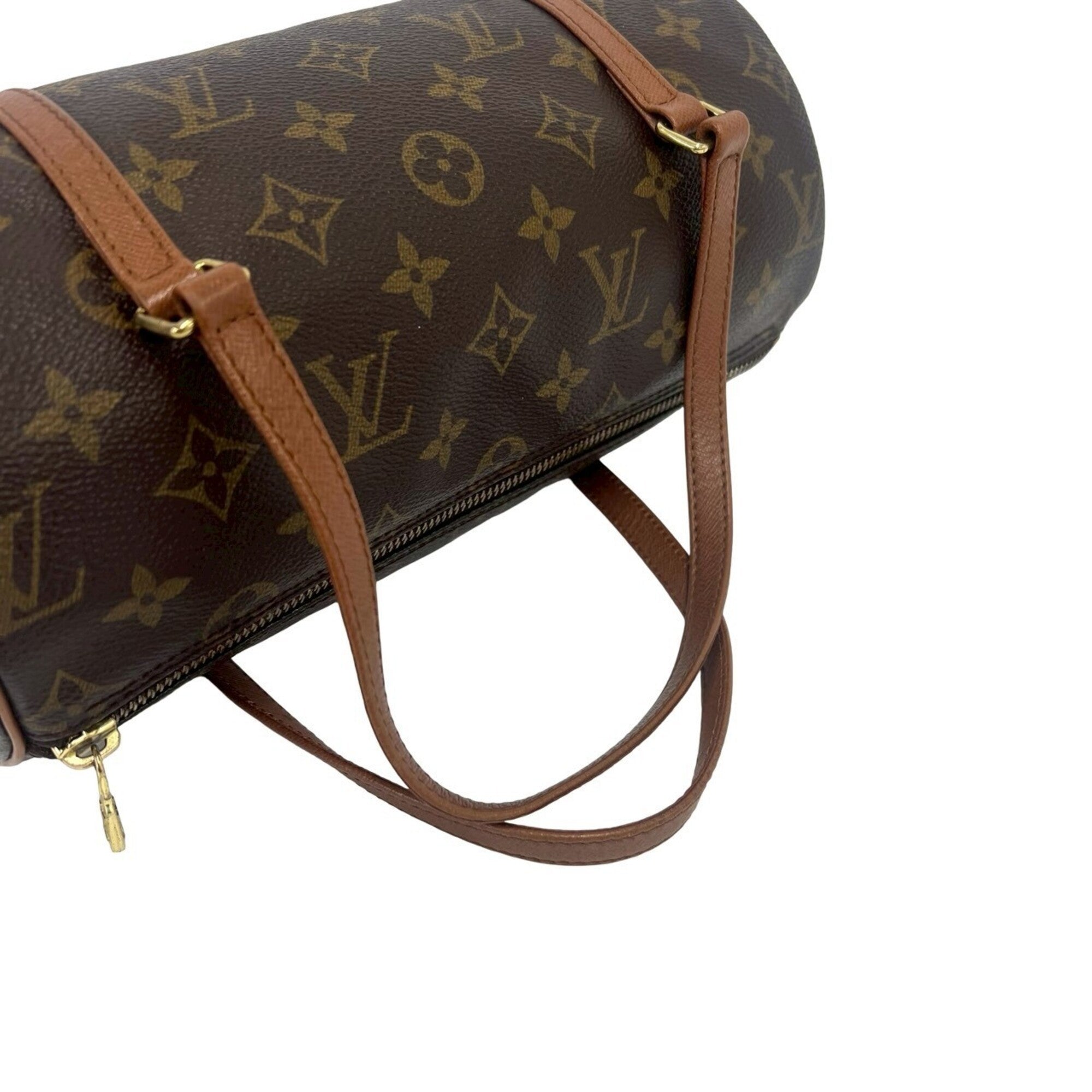 Louis Vuitton Brown Pvc Leather Boston Bag Handbag (Pre-Owned)