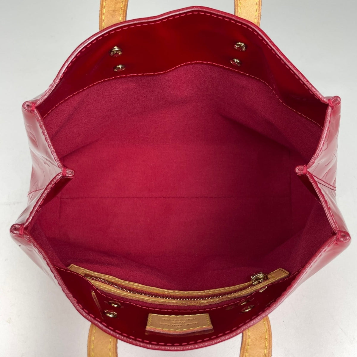 Louis Vuitton Pomme D'amour Red Color Monogram Vernis Handbag Tote Bag (Pre-Owned)