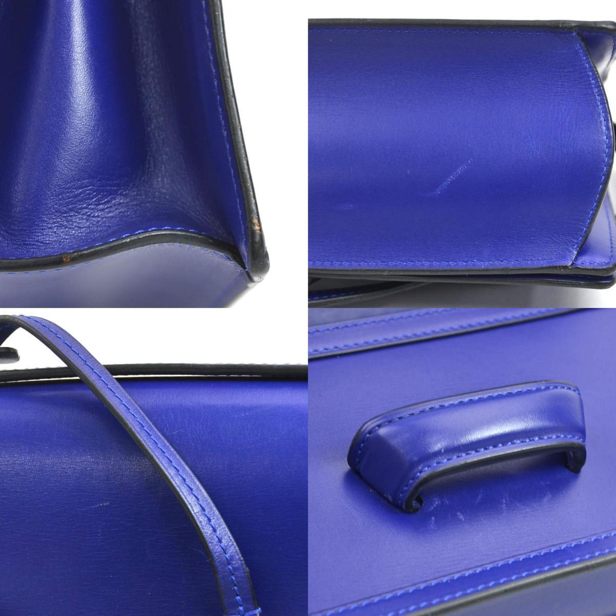 Loewe Barcelona Blue Leather Shoulder Bag (Pre-Owned)