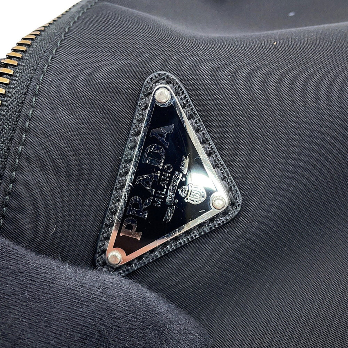 Prada Black Nylon Saffiano Handbag Shoulder Bag (Pre-Owned)