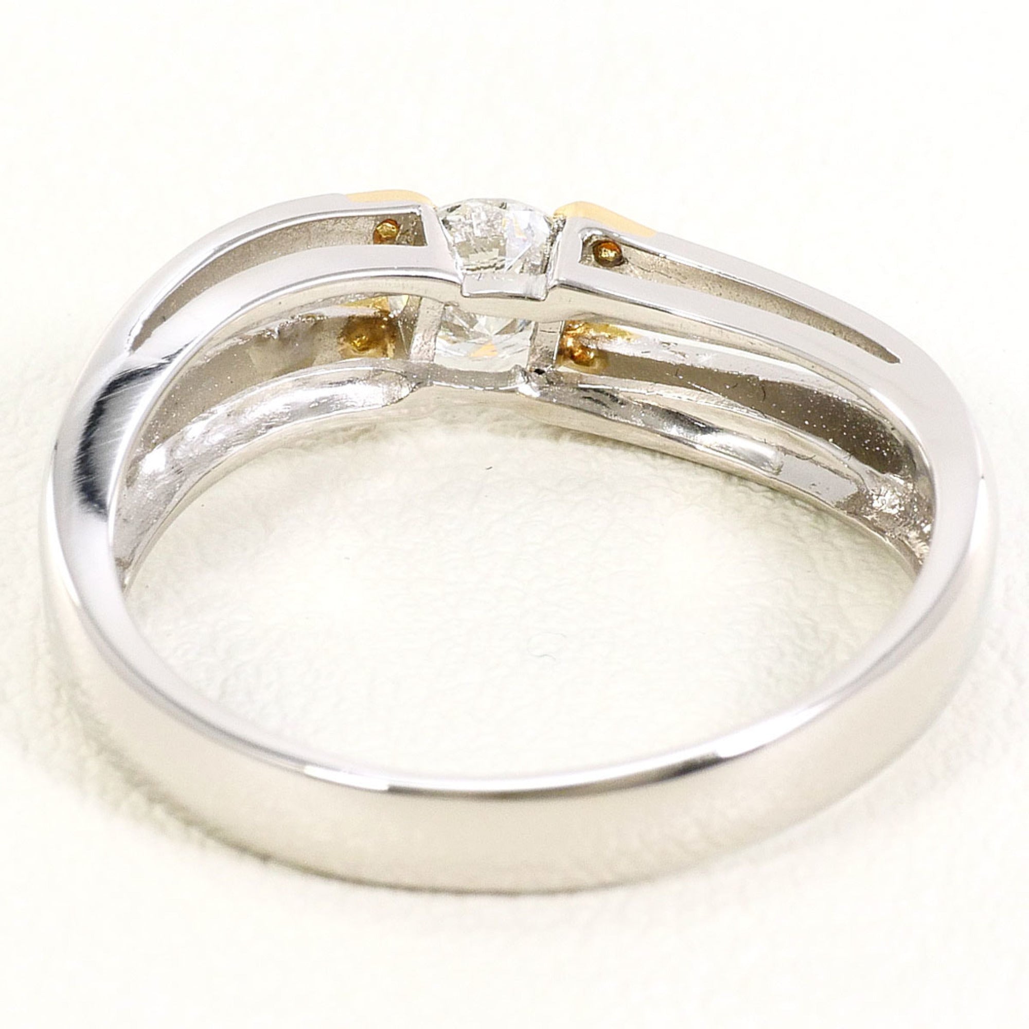 Unbranded Platinum Yellow Gold Yellow Gold (18K) Platinum 900 Band Ring (Pre-Owned)