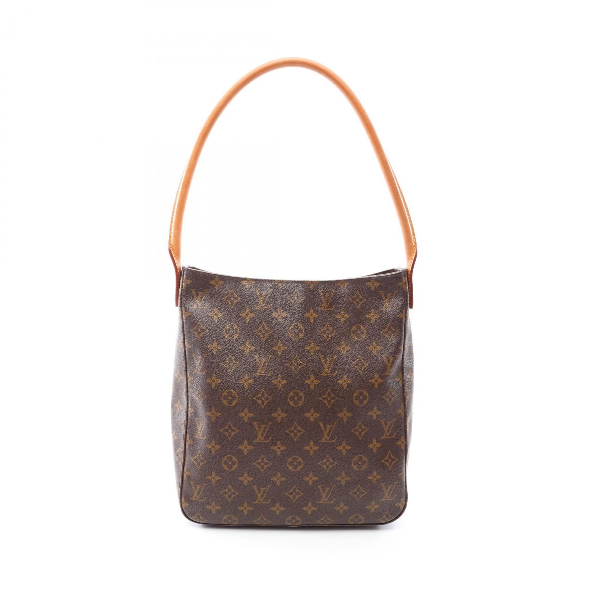 Louis Vuitton Brown Monogram Coated Canvas Leather Handbag Shoulder Bag (Pre-Owned)
