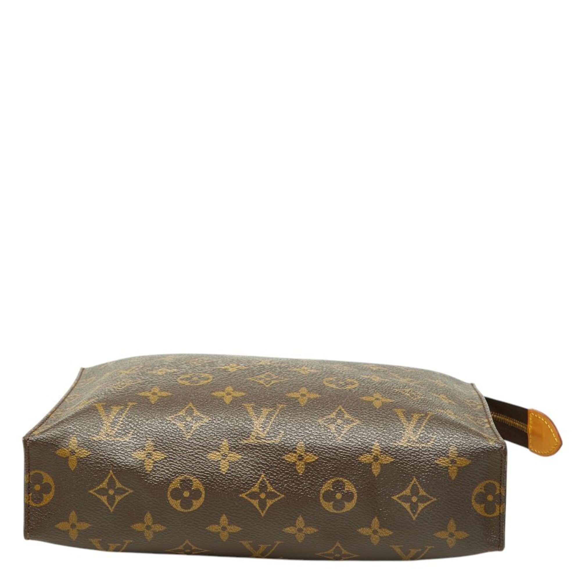 Louis Vuitton Brown Pvc Leather Clutch Bag Handbag Pouch (Pre-Owned)