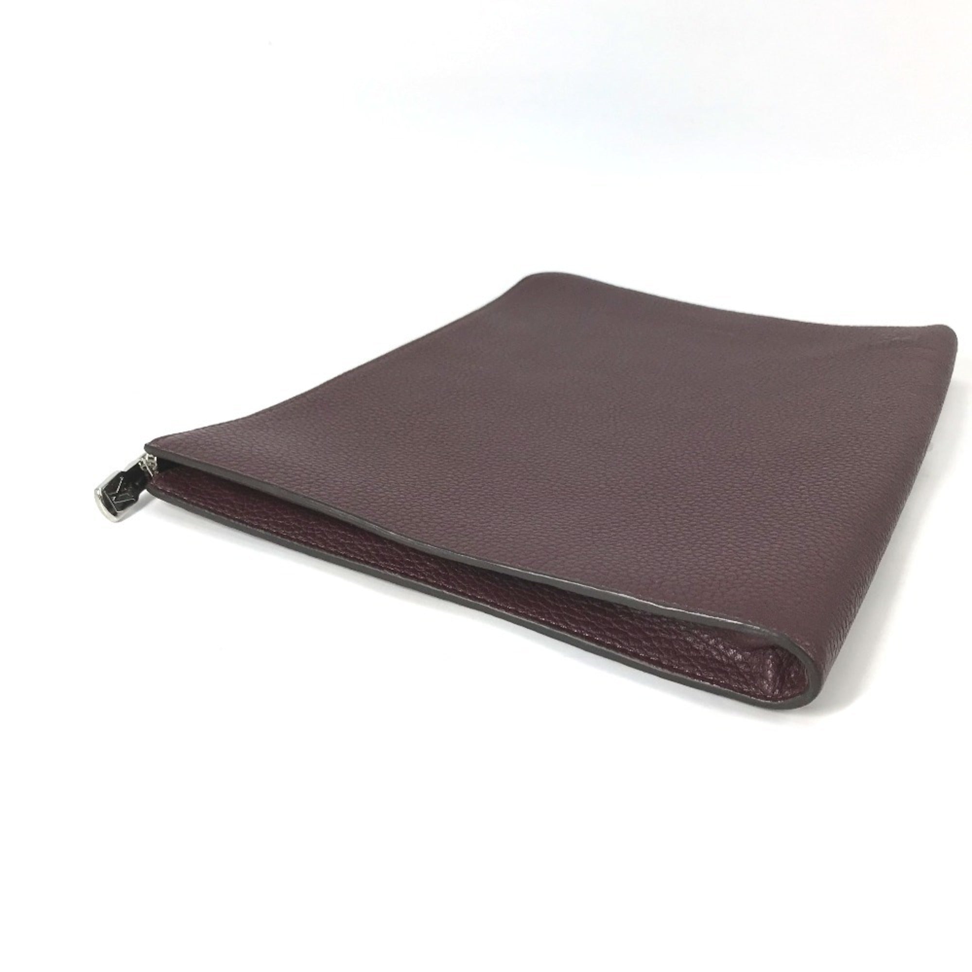 Louis Vuitton Brown Leather Clutch Bag Pochette (Pre-Owned)